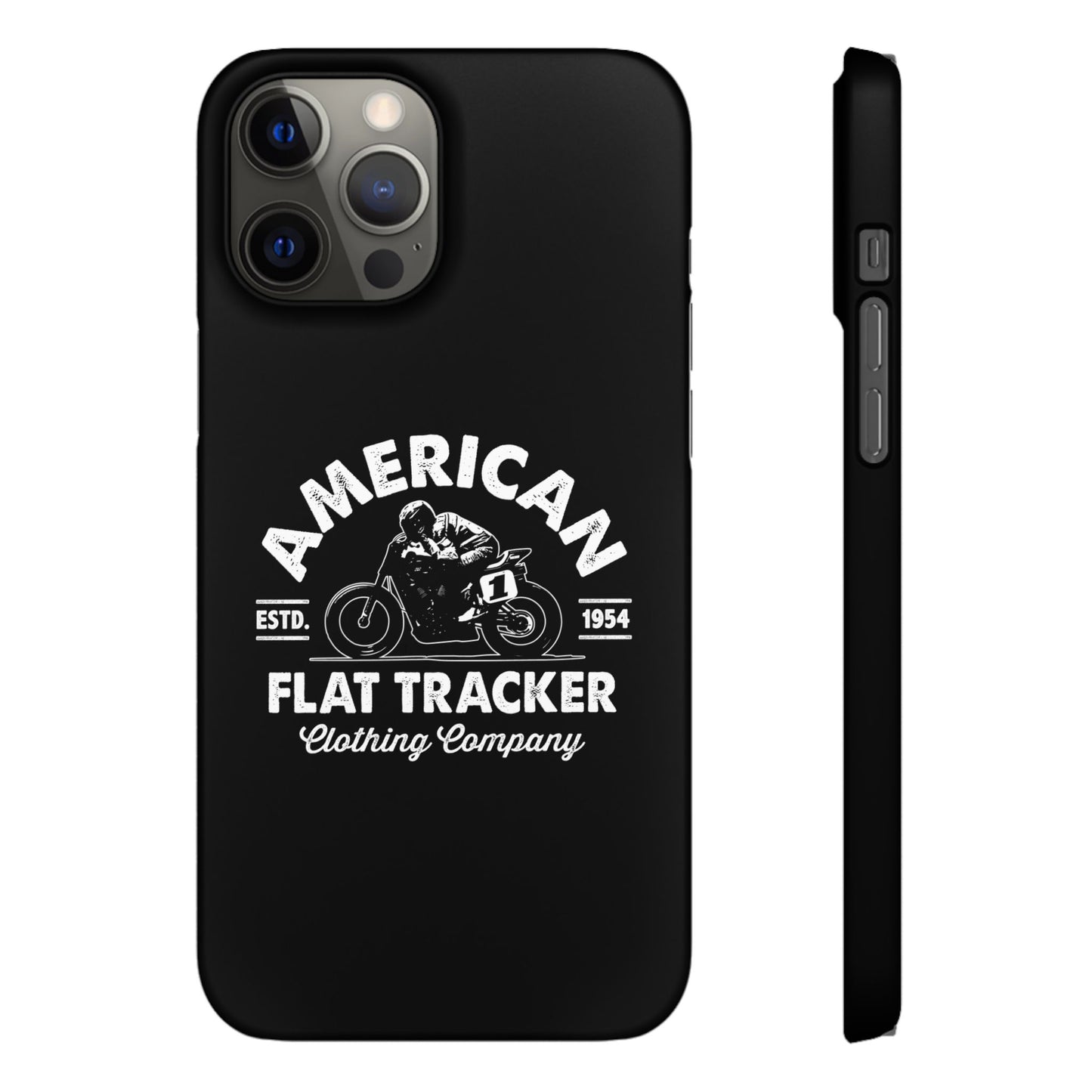 American Flat Tracker Crest Logo Black Snap Case (iPhone)