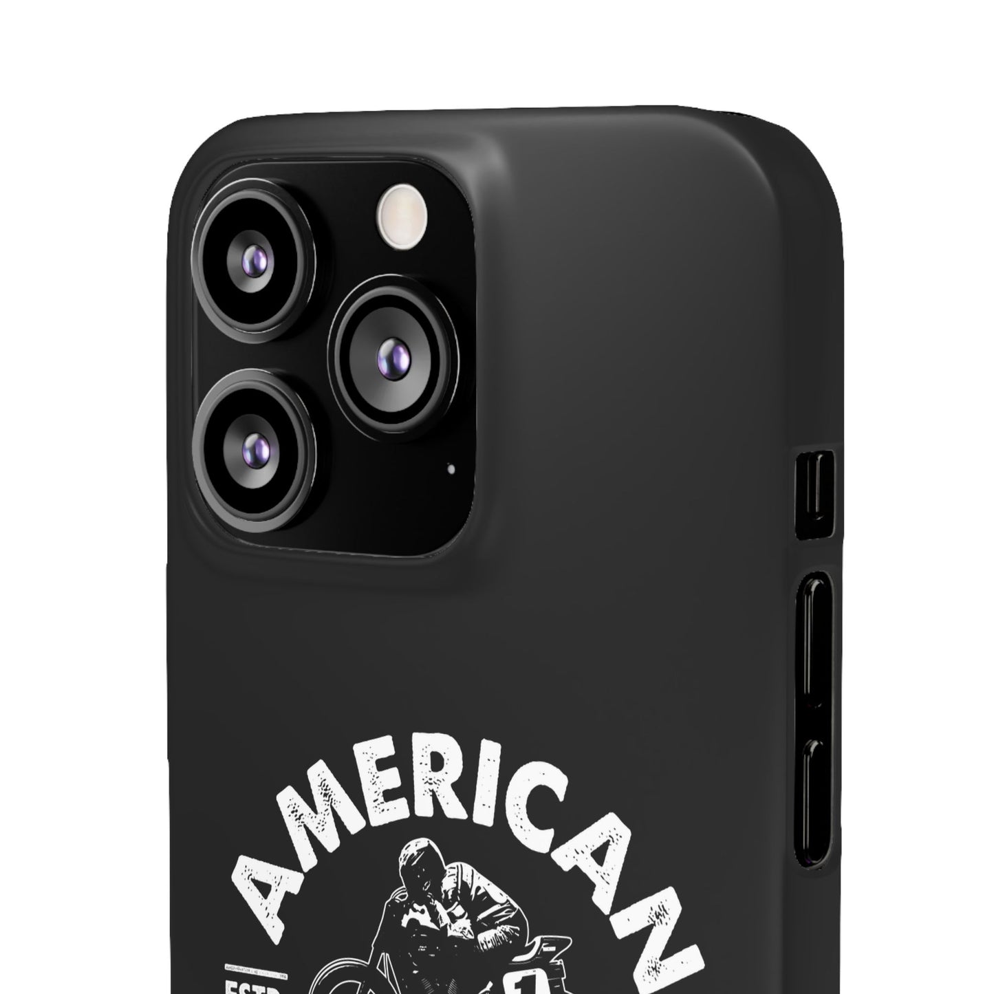 American Flat Tracker Crest Logo Black Snap Case (iPhone)