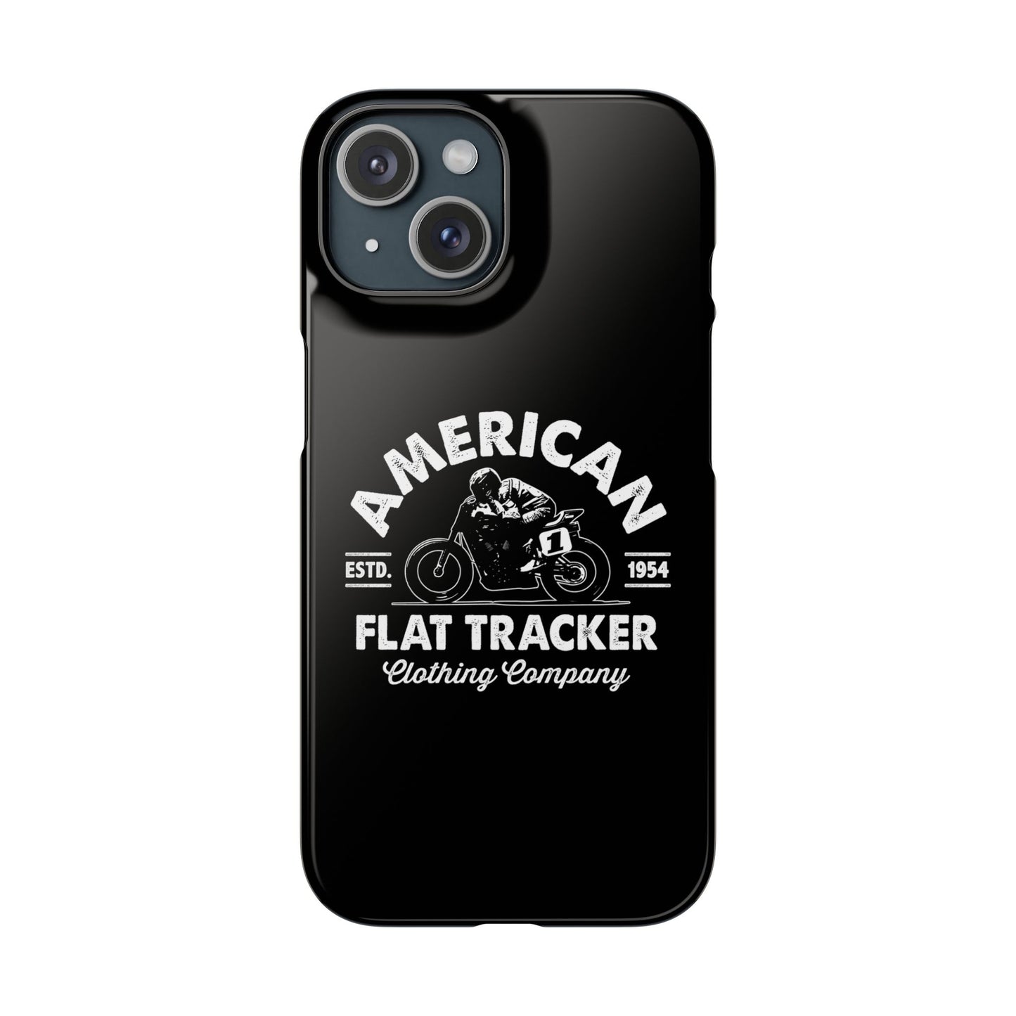 American Flat Tracker Crest Logo Black Snap Case (iPhone)