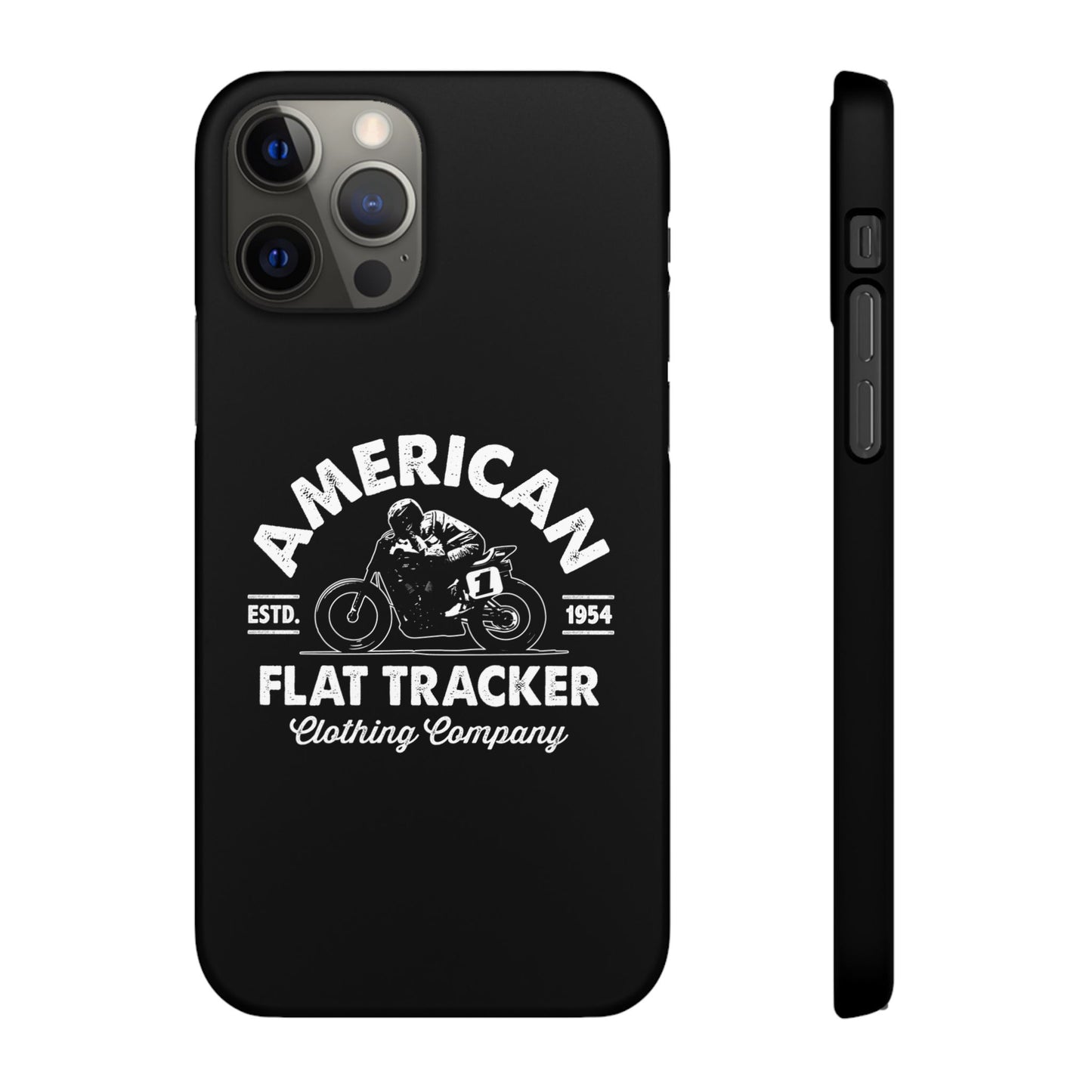 American Flat Tracker Crest Logo Black Snap Case (iPhone)