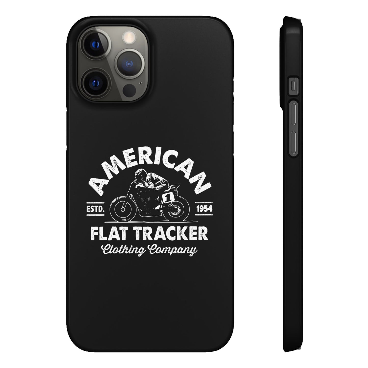 American Flat Tracker Crest Logo Black Snap Case (iPhone)