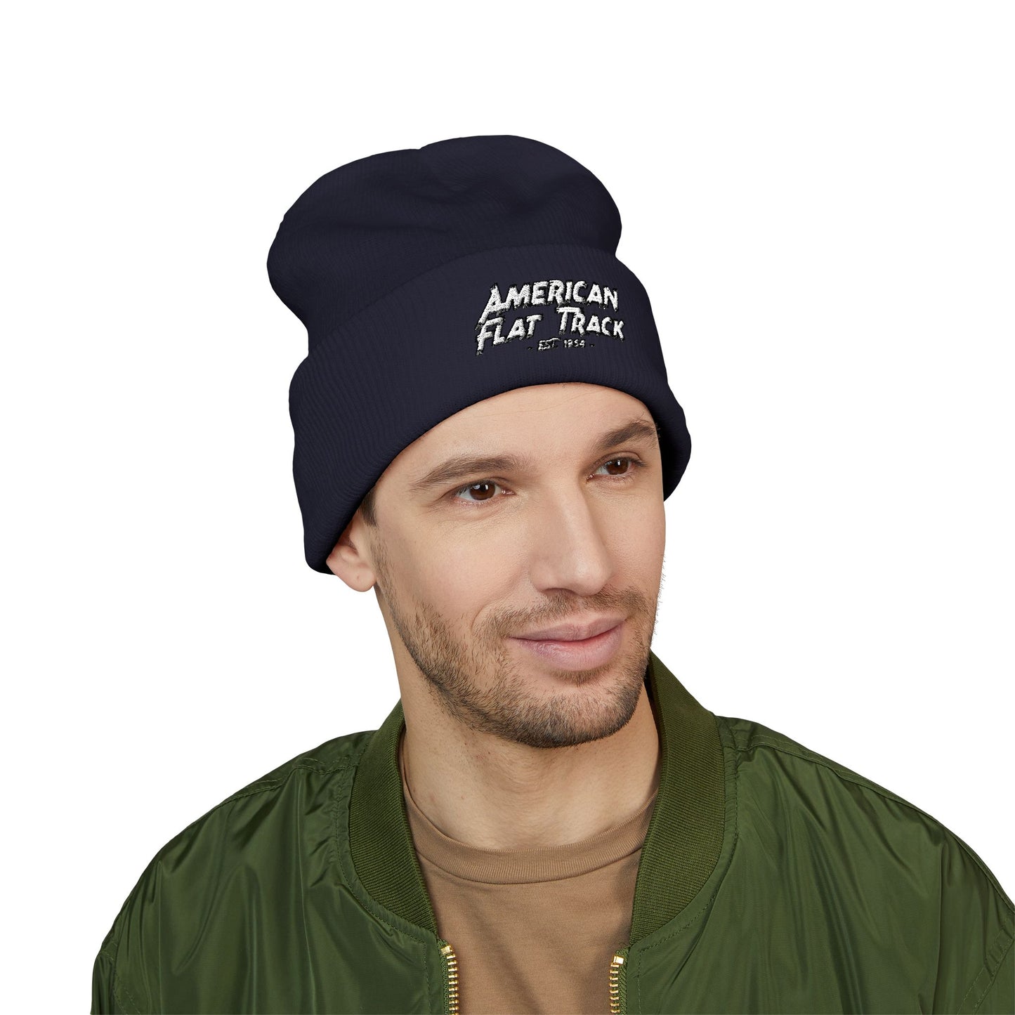 Sketchy Racer Cuffed Beanie