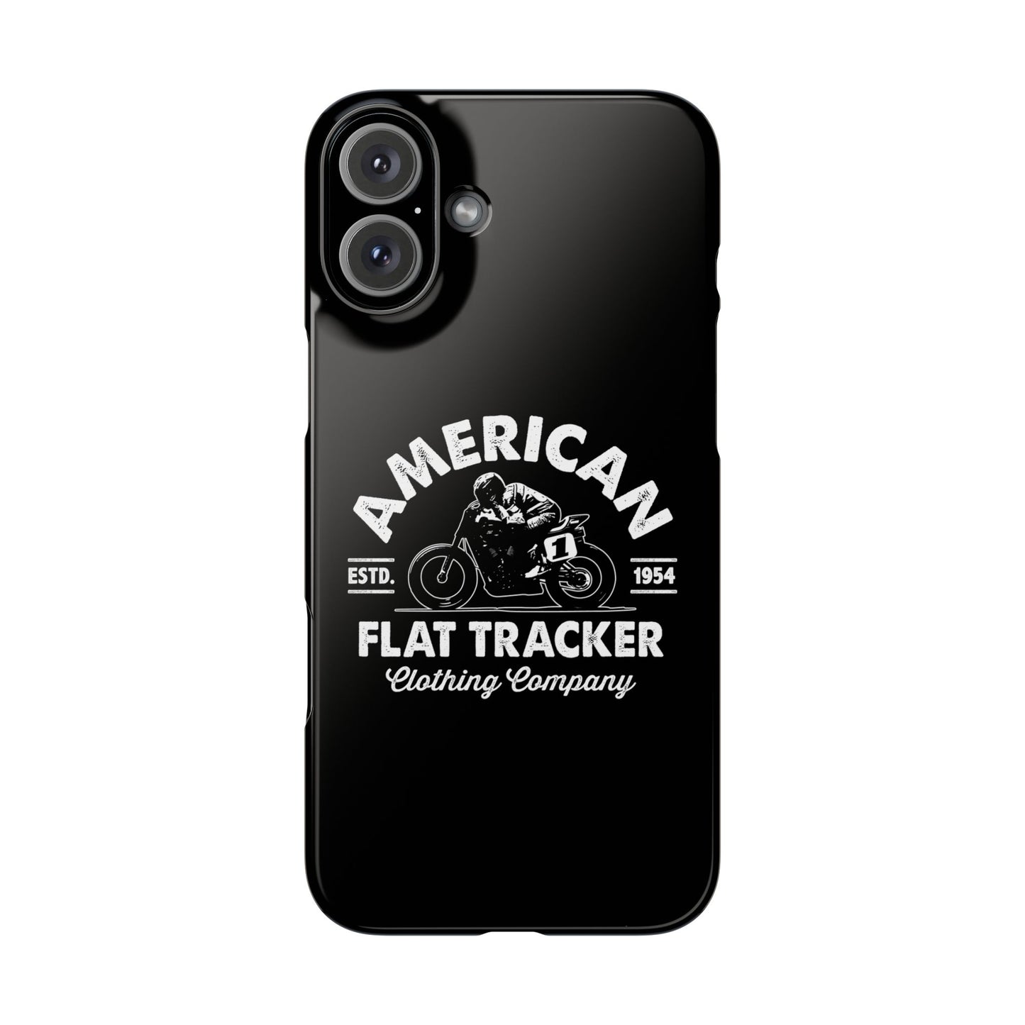 American Flat Tracker Crest Logo Black Snap Case (iPhone)