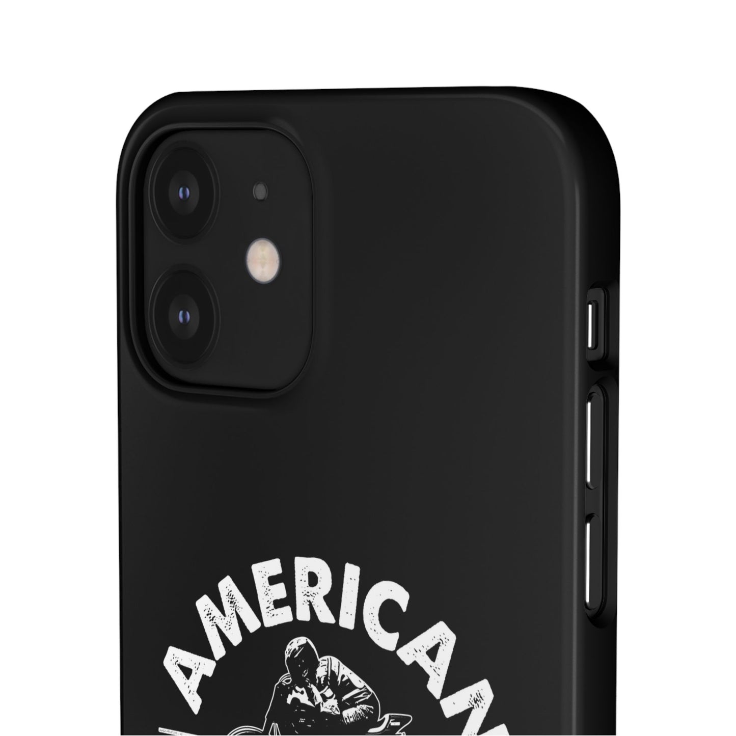 American Flat Tracker Crest Logo Black Snap Case (iPhone)