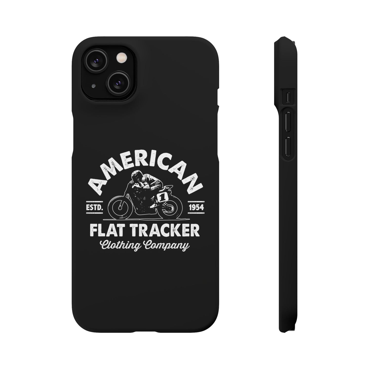 American Flat Tracker Crest Logo Black Snap Case (iPhone)