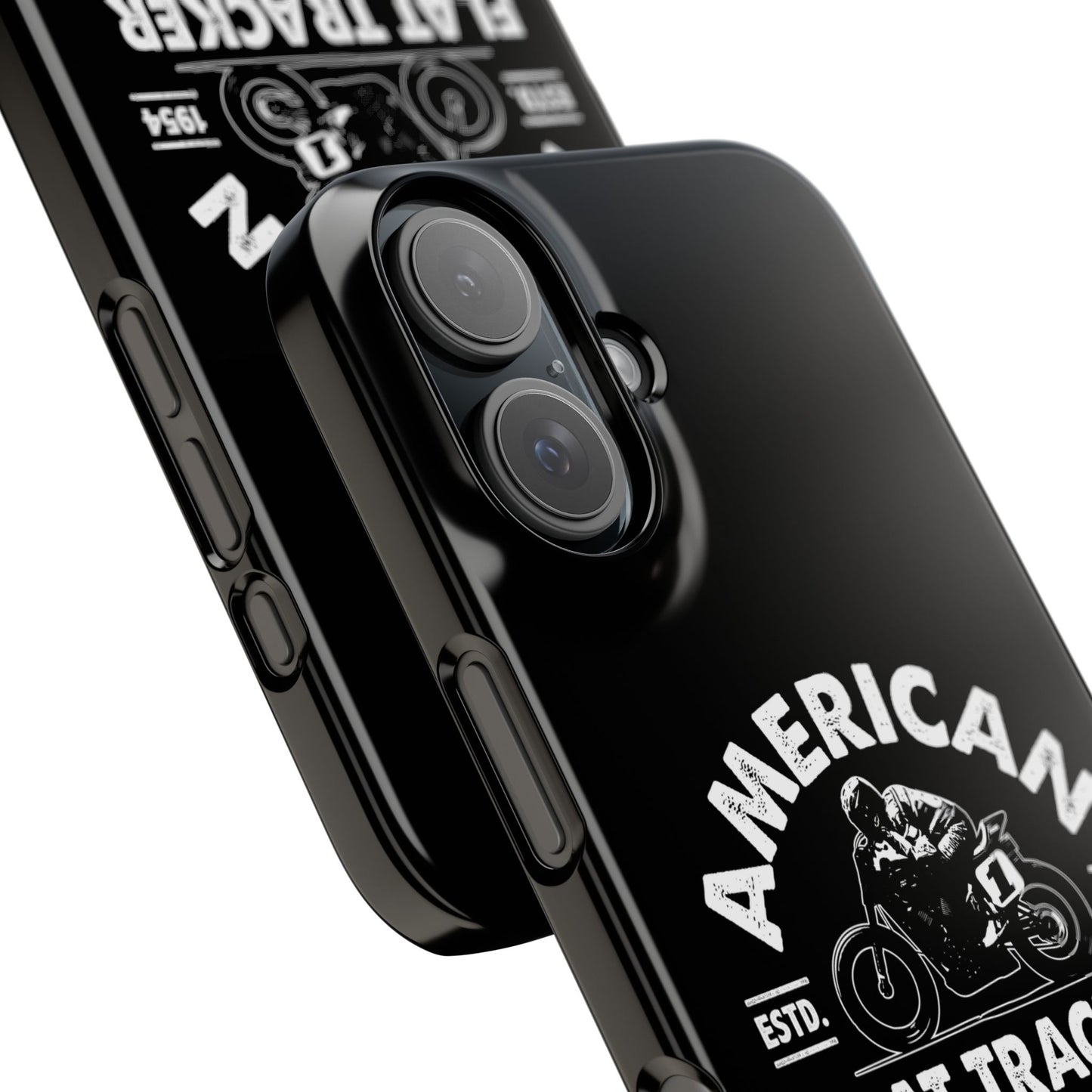 American Flat Tracker Crest Logo Black Snap Case (iPhone)