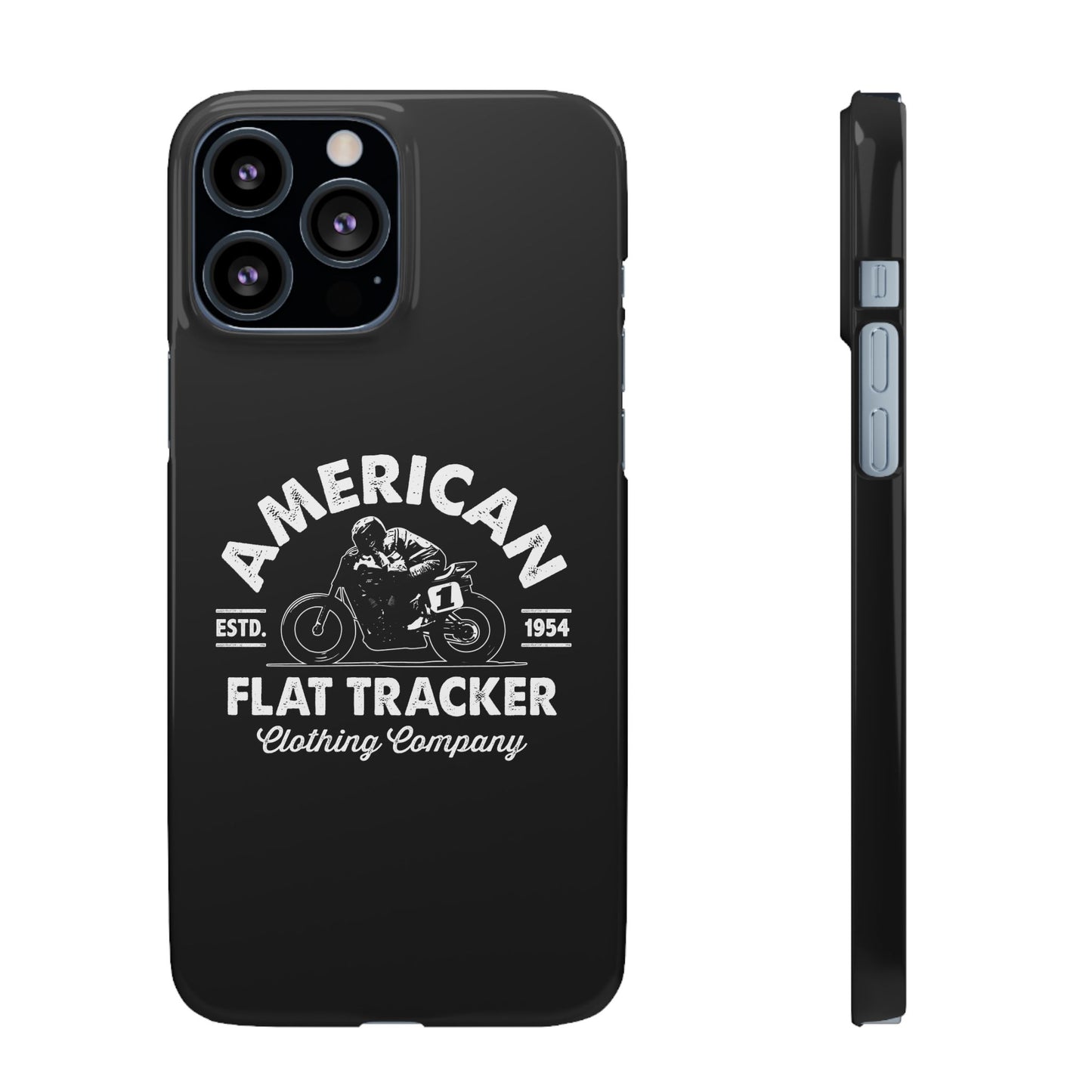 American Flat Tracker Crest Logo Black Snap Case (iPhone)