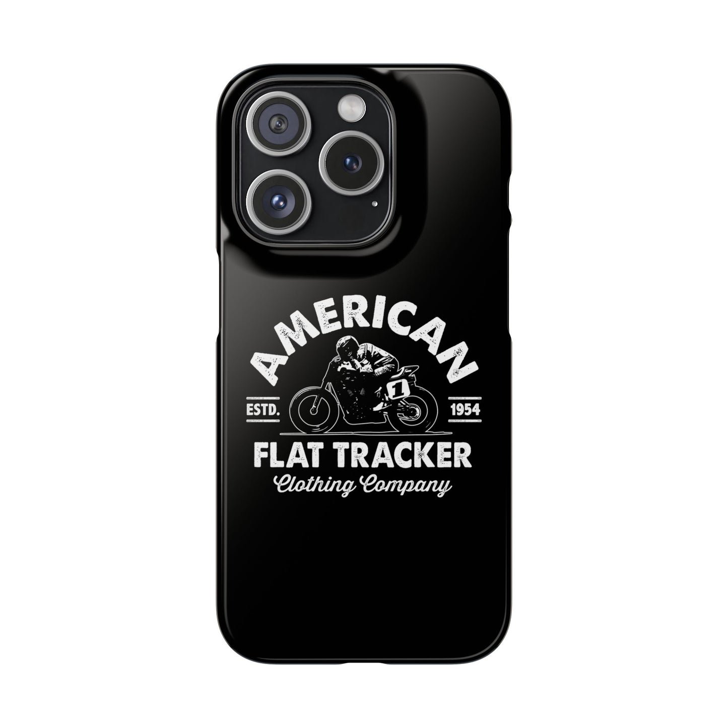 American Flat Tracker Crest Logo Black Snap Case (iPhone)