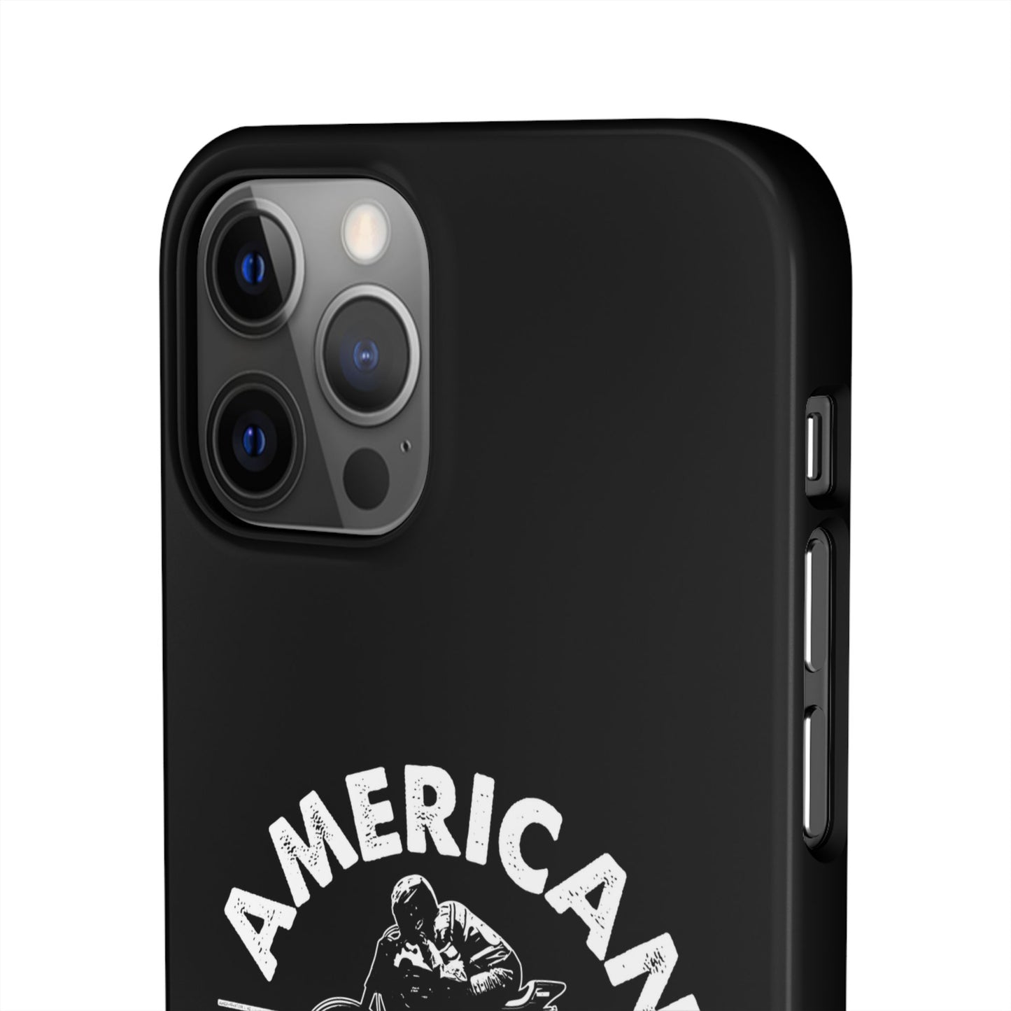 American Flat Tracker Crest Logo Black Snap Case (iPhone)