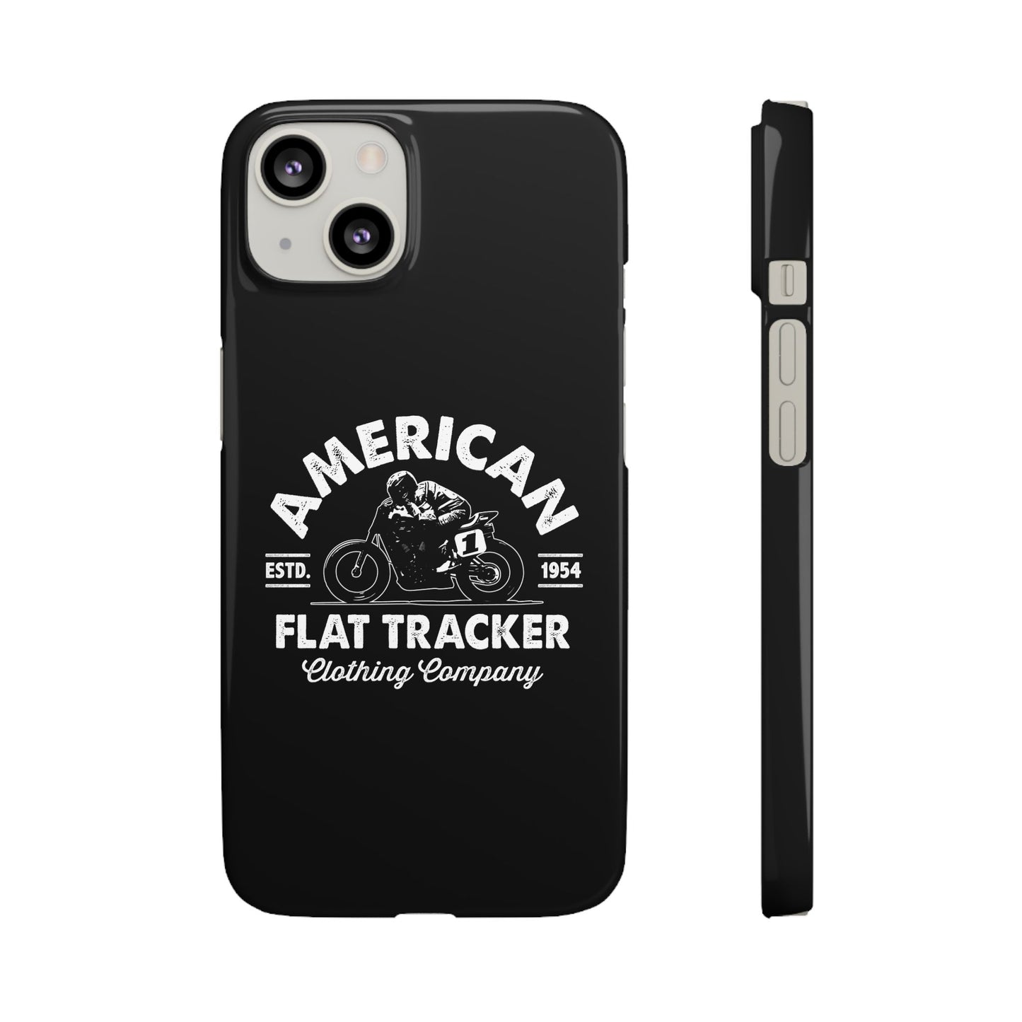 American Flat Tracker Crest Logo Black Snap Case (iPhone)