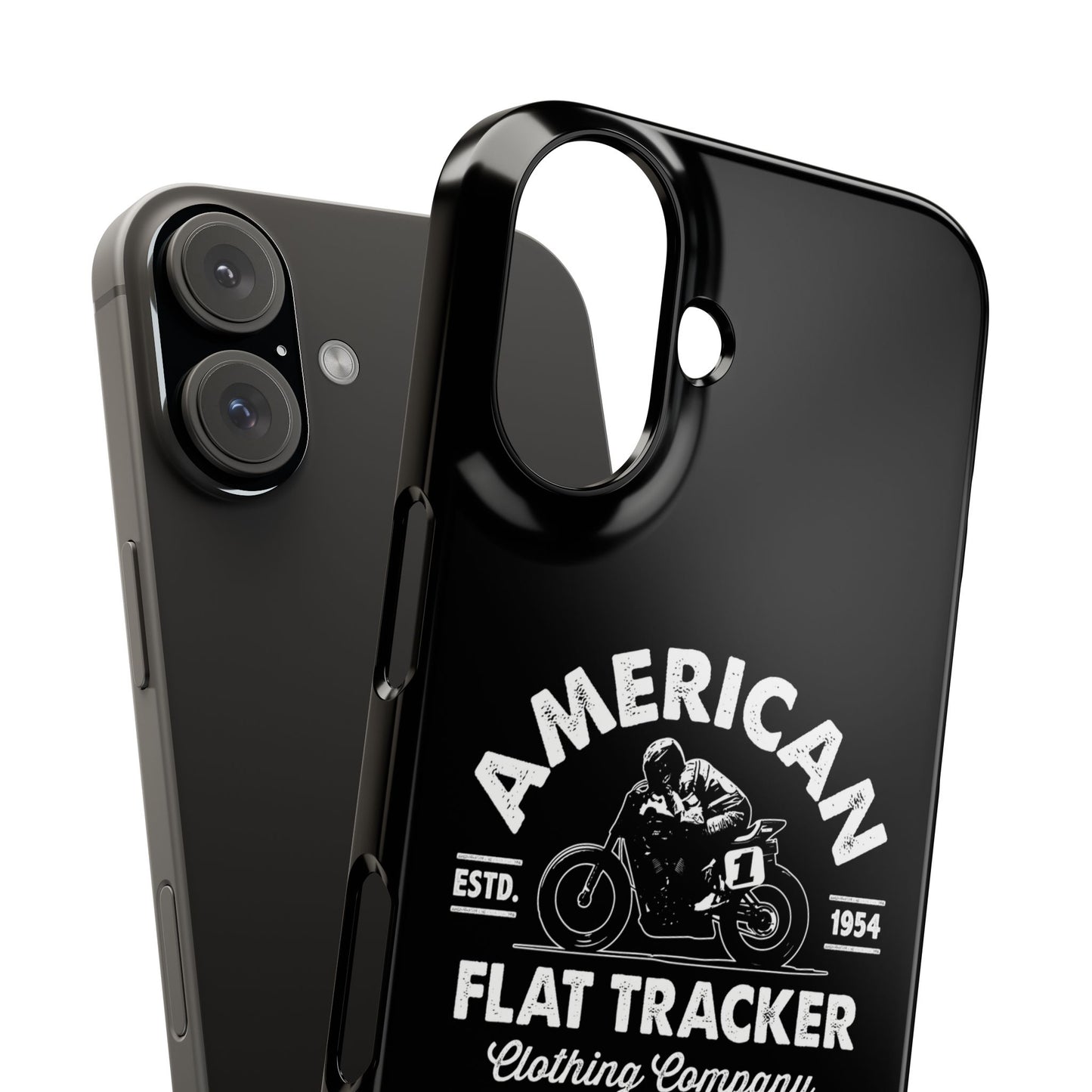 American Flat Tracker Crest Logo Black Snap Case (iPhone)