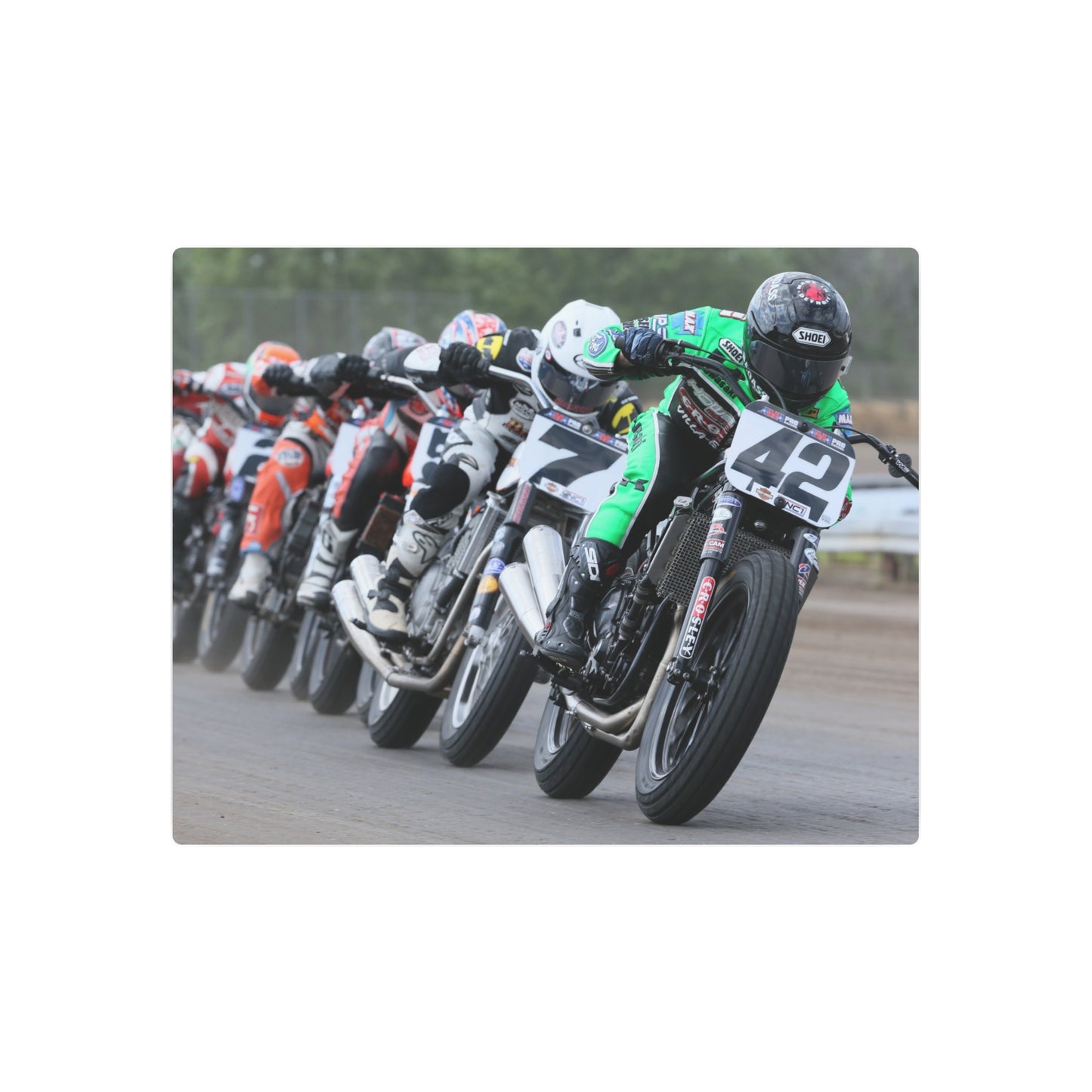 Rolling Thunder Metal Print - American Flat Track Motorcycle Art