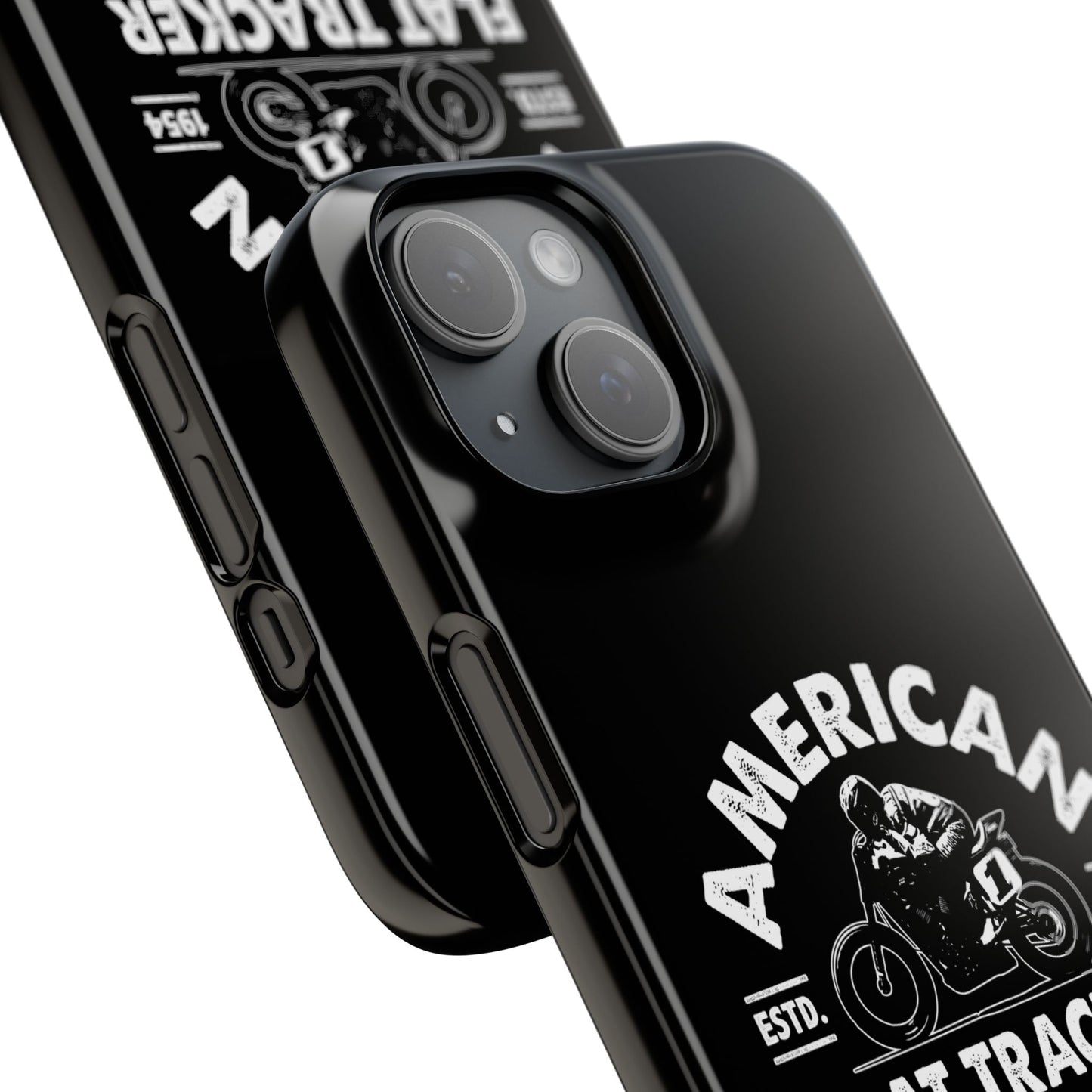 American Flat Tracker Crest Logo Black Snap Case (iPhone)