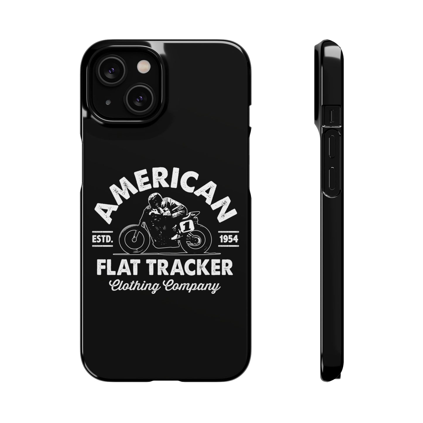 American Flat Tracker Crest Logo Black Snap Case (iPhone)