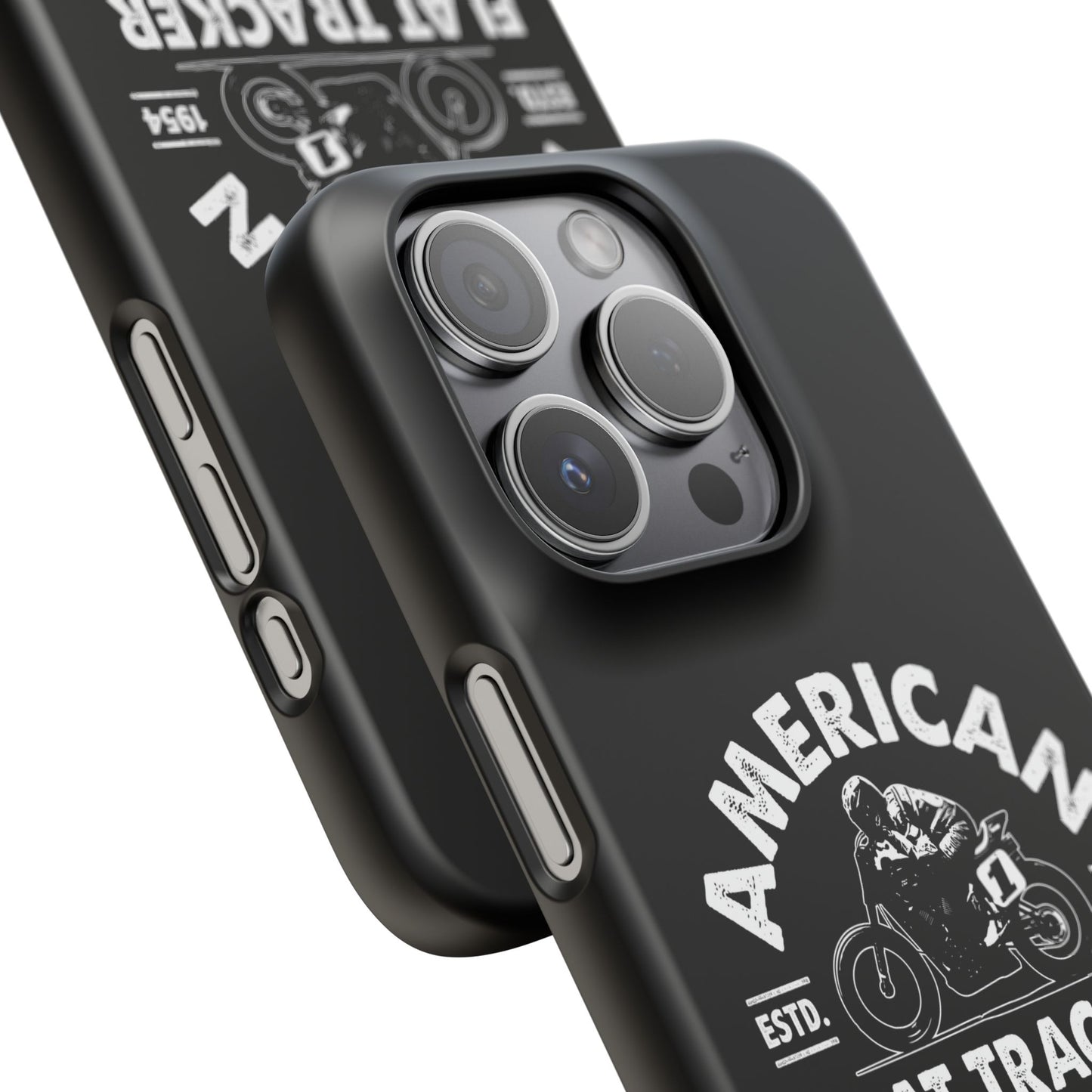 American Flat Tracker Crest Logo Black Snap Case (iPhone)