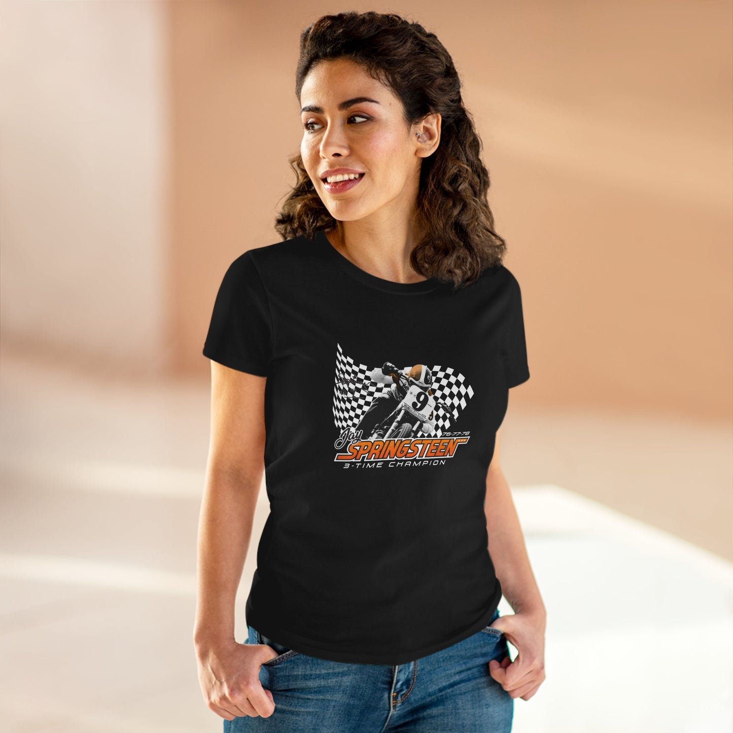 Women’s Jay Springsteen 3-Time Champion Short Sleeve T-Shirt (Various Colors)