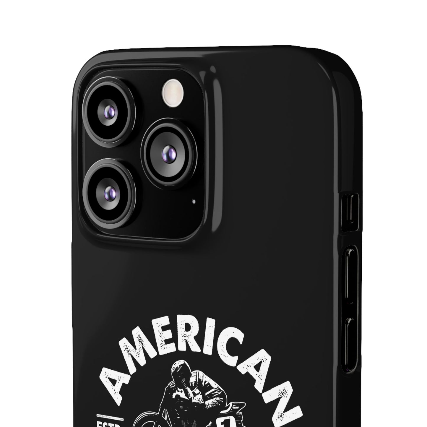 American Flat Tracker Crest Logo Black Snap Case (iPhone)