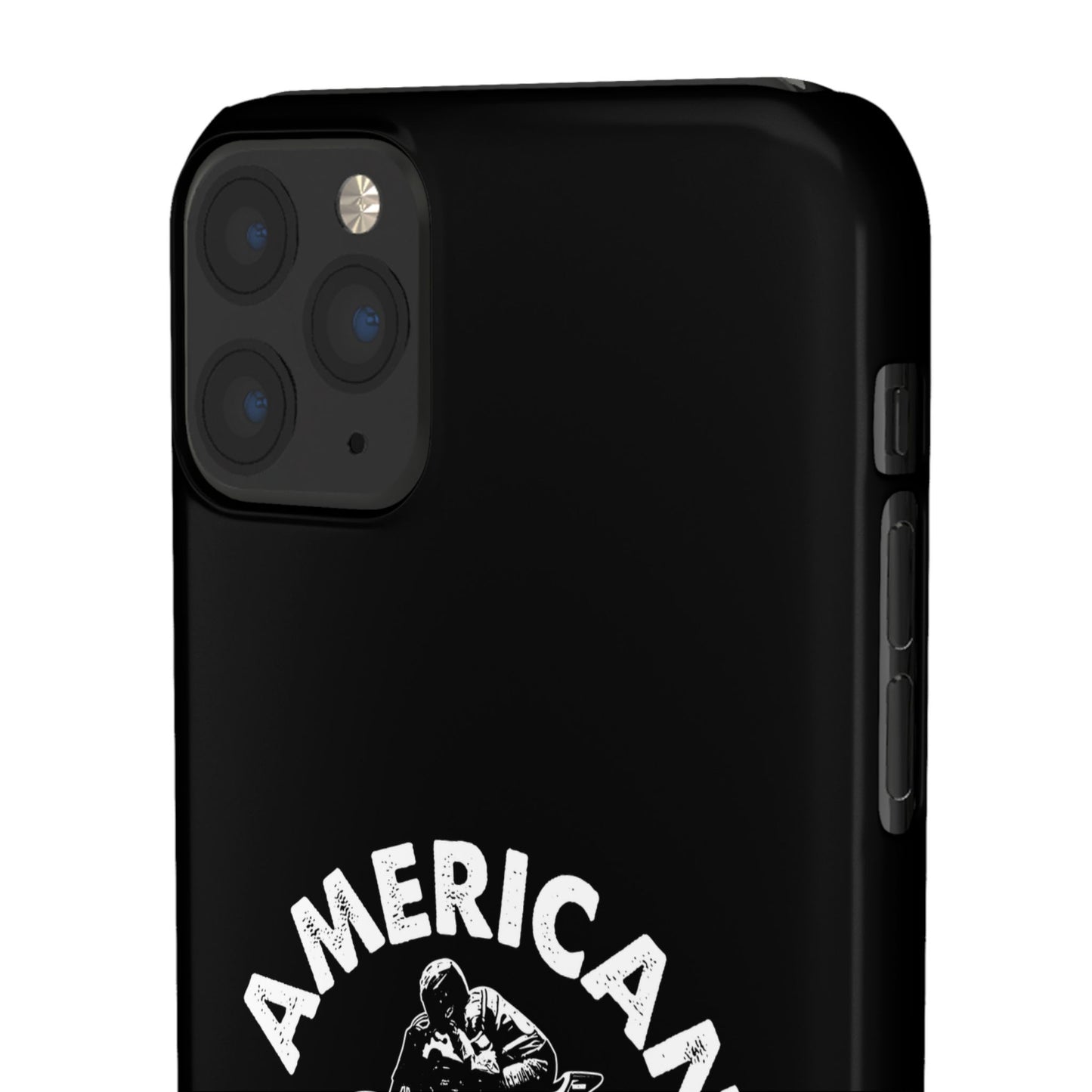 American Flat Tracker Crest Logo Black Snap Case (iPhone)