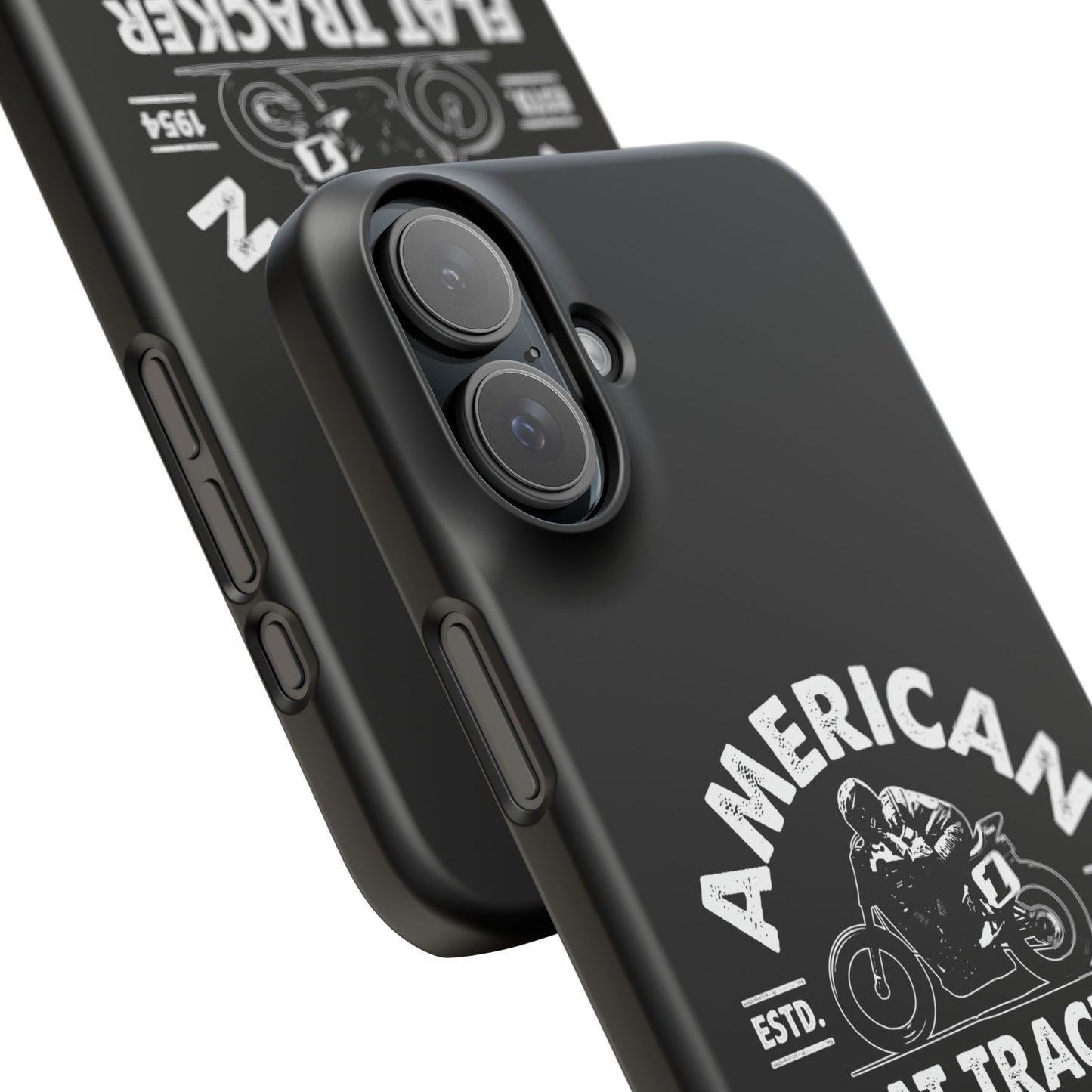 American Flat Tracker Crest Logo Black Snap Case (iPhone)