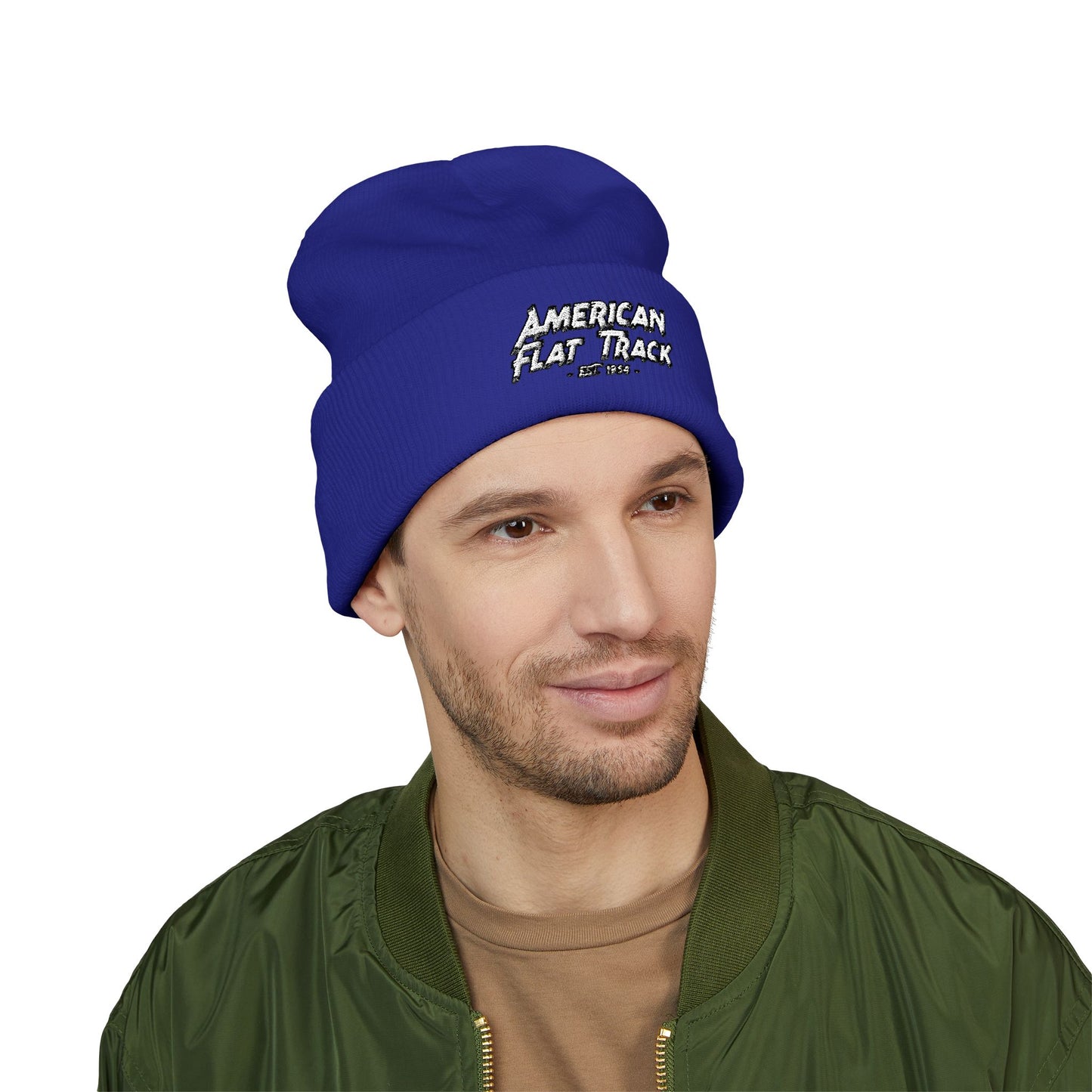 Sketchy Racer Cuffed Beanie