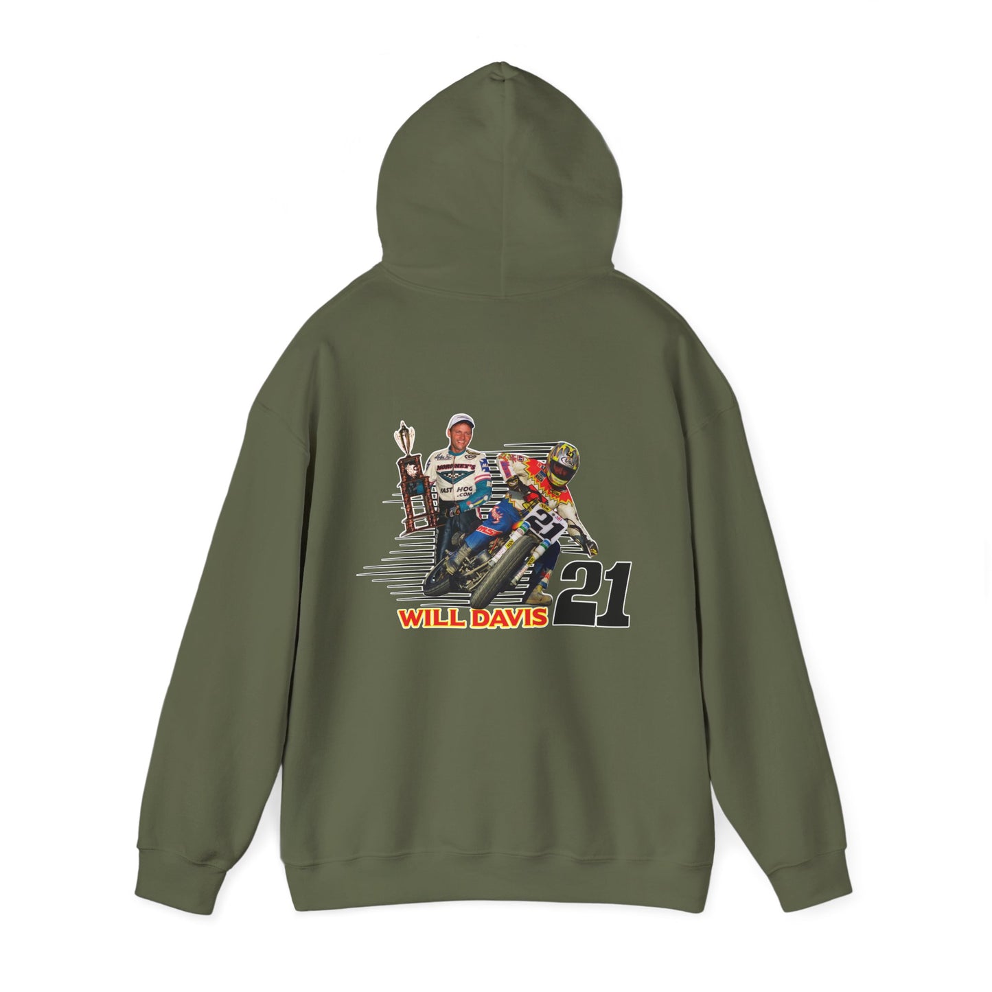 Will Davis Flat Track Legend Pullover Hoodie (Various Colors)