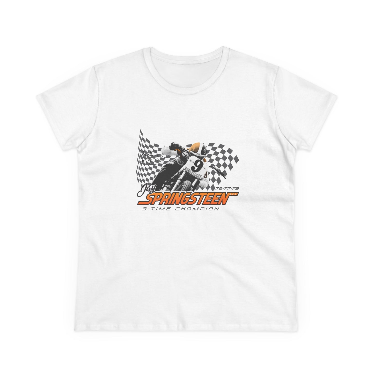 Women’s Jay Springsteen 3-Time Champion Short Sleeve T-Shirt (Various Colors)