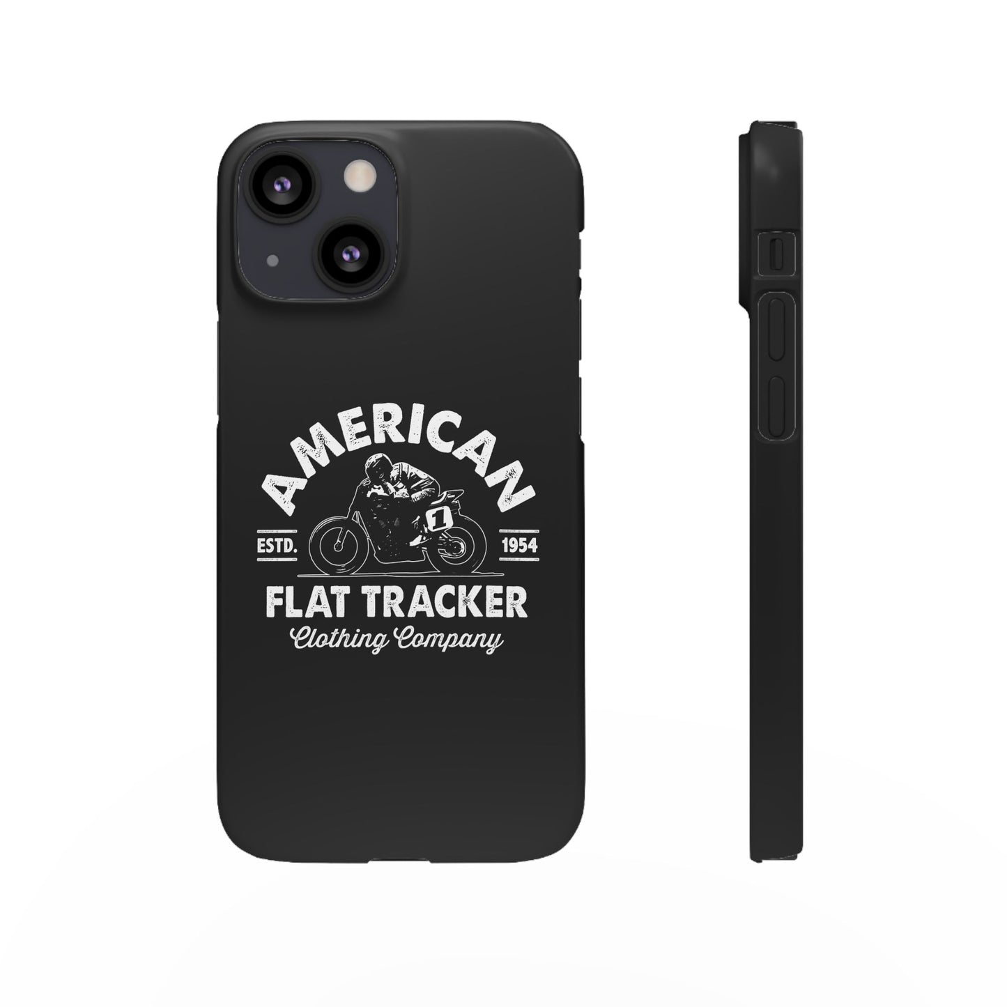 American Flat Tracker Crest Logo Black Snap Case (iPhone)