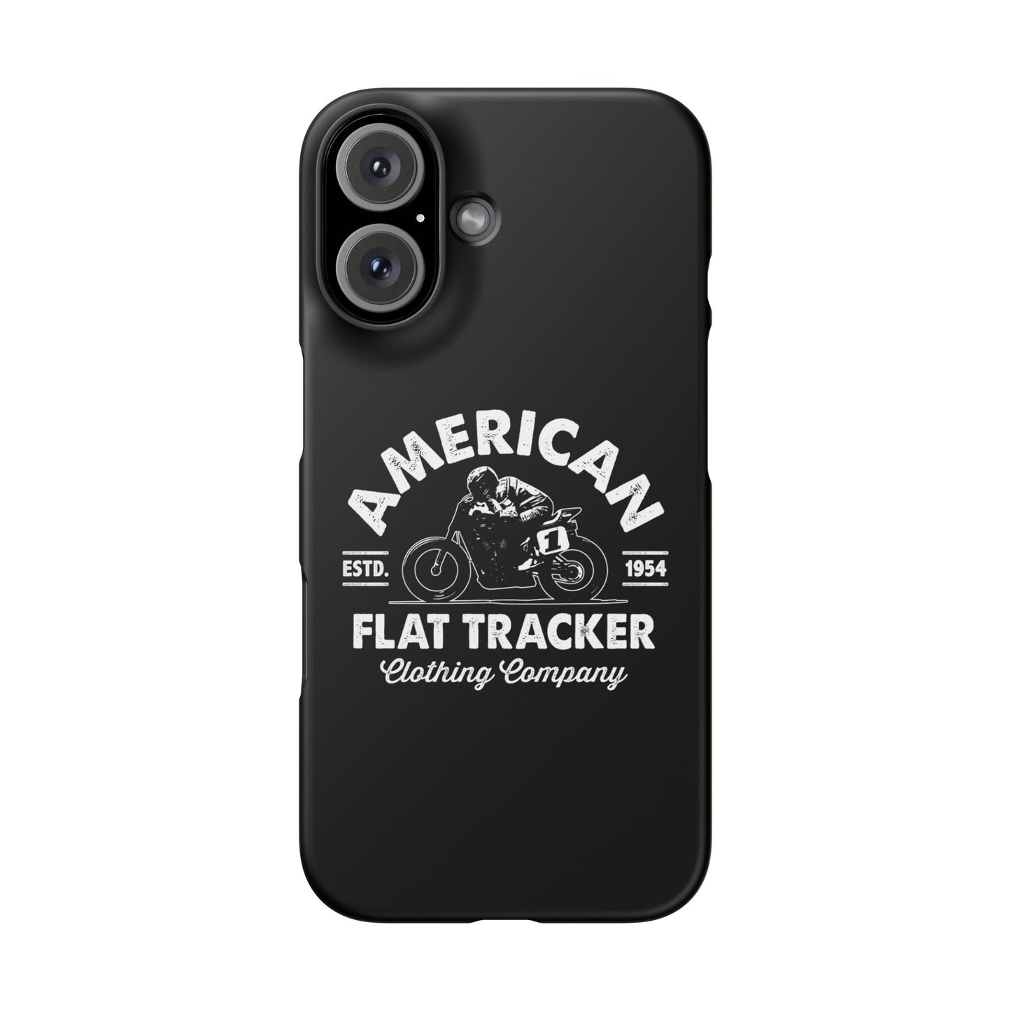 American Flat Tracker Crest Logo Black Snap Case (iPhone)