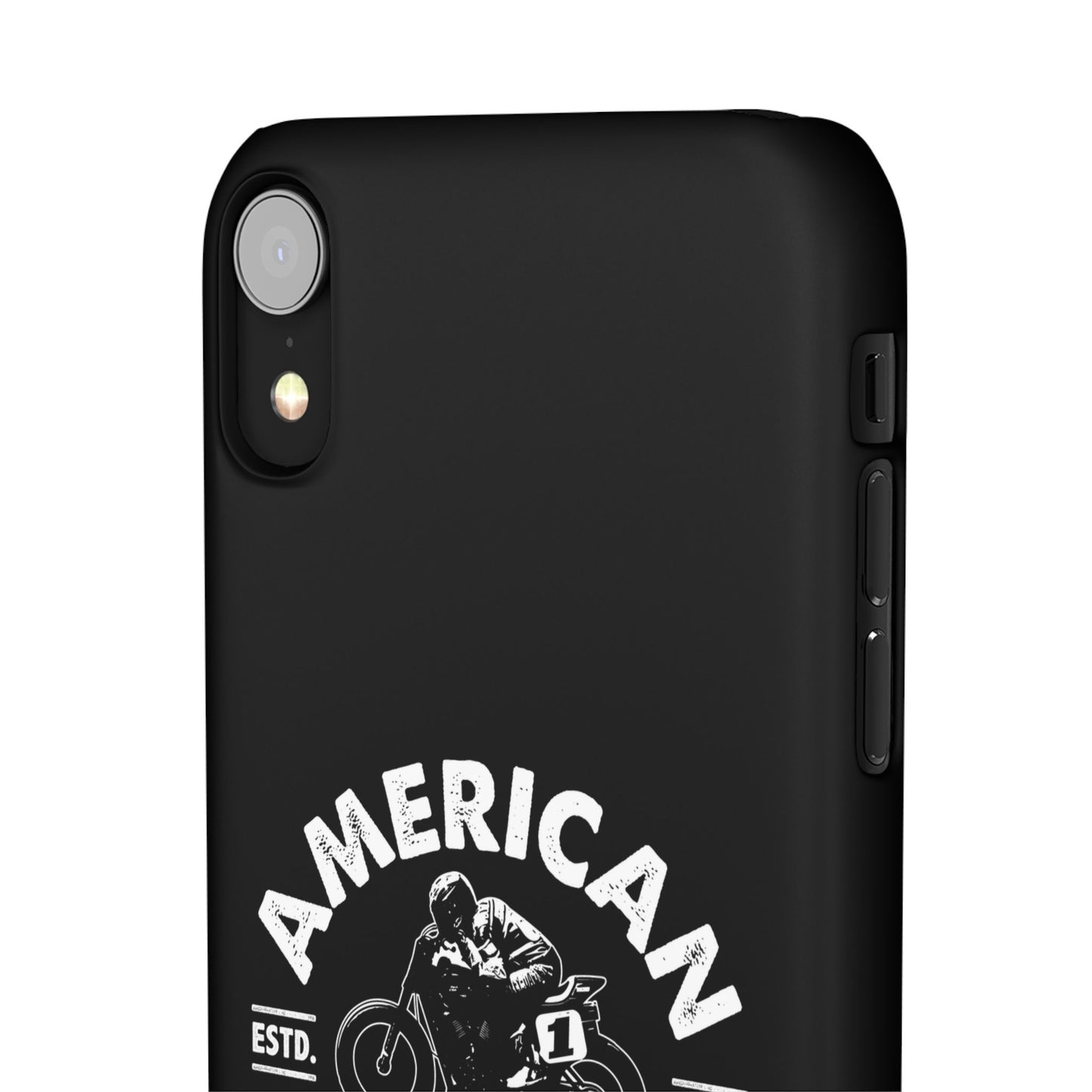 American Flat Tracker Crest Logo Black Snap Case (iPhone)