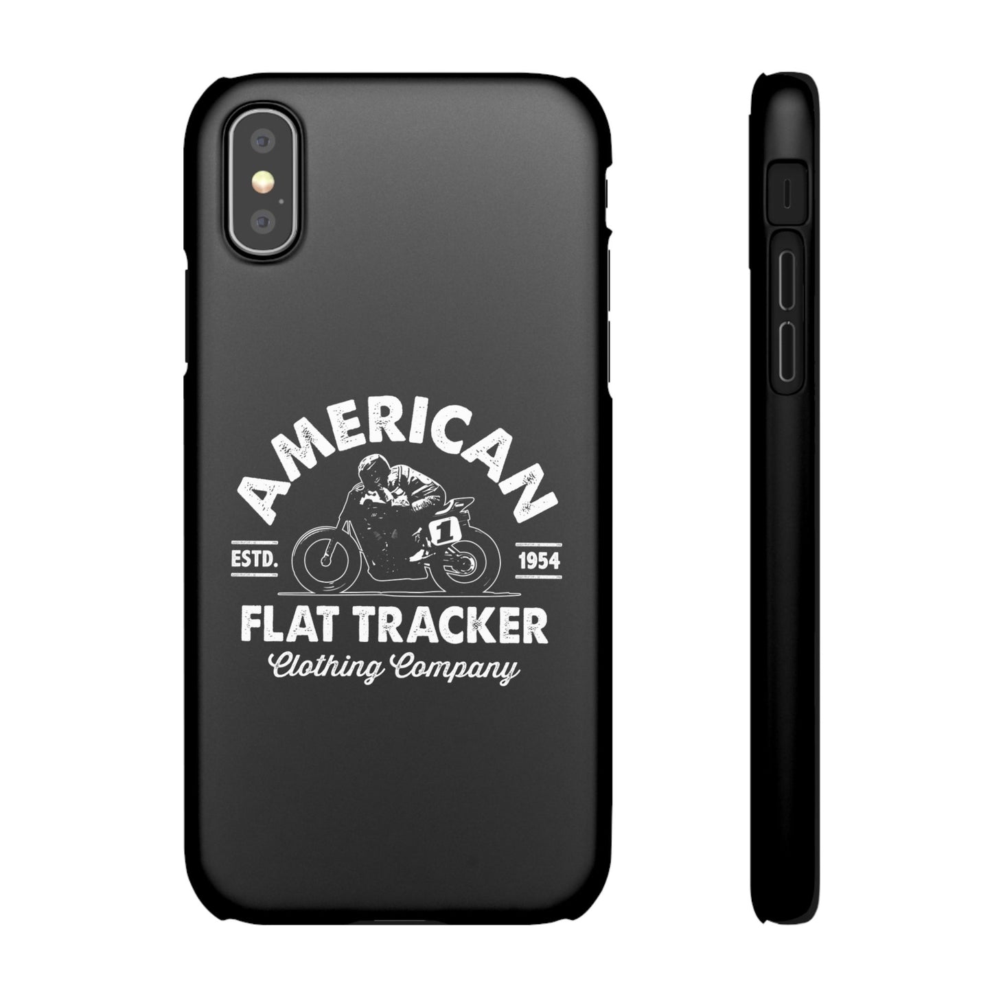 American Flat Tracker Crest Logo Black Snap Case (iPhone)