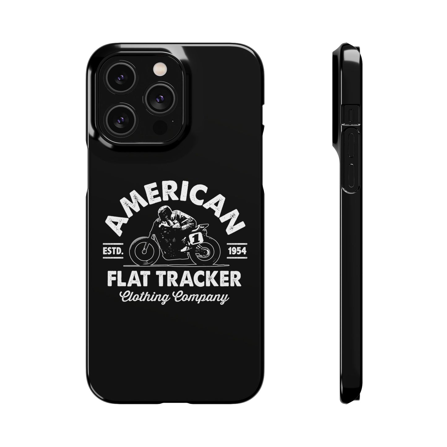 American Flat Tracker Crest Logo Black Snap Case (iPhone)