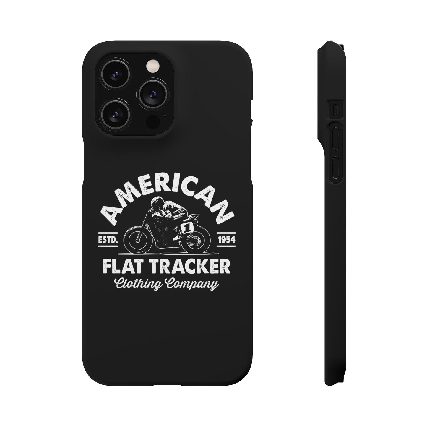 American Flat Tracker Crest Logo Black Snap Case (iPhone)