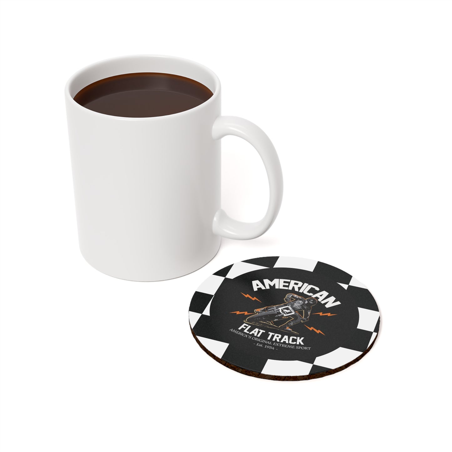 American Flat Track Cork Coaster (Various Designs & Shapes)