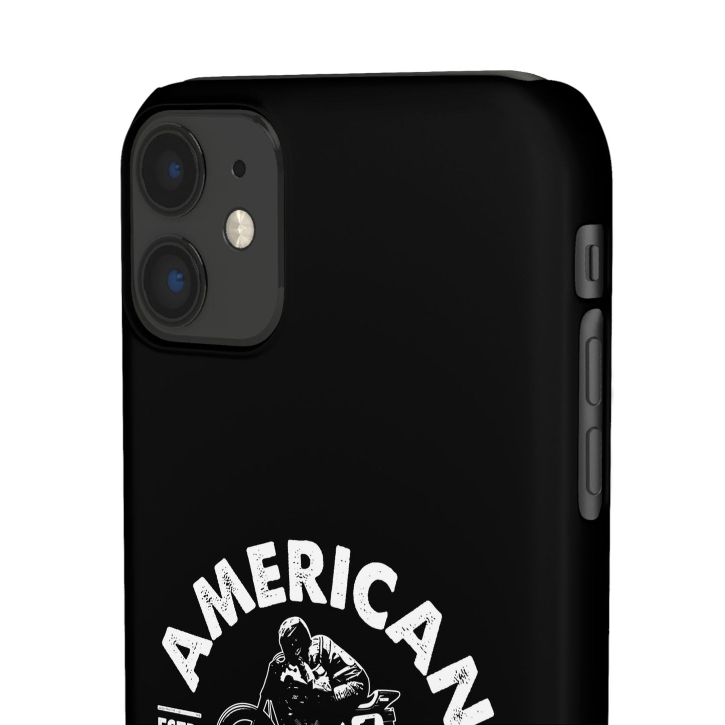 American Flat Tracker Crest Logo Black Snap Case (iPhone)