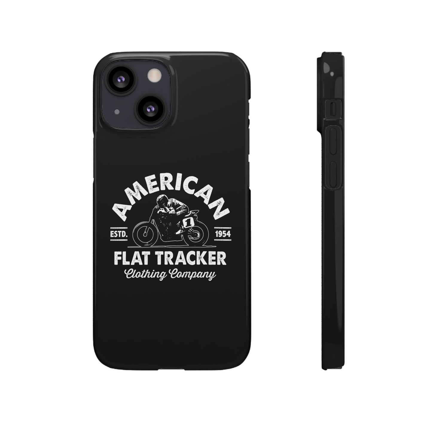 American Flat Tracker Crest Logo Black Snap Case (iPhone)