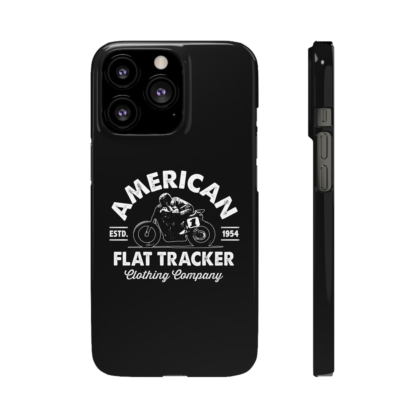 American Flat Tracker Crest Logo Black Snap Case (iPhone)