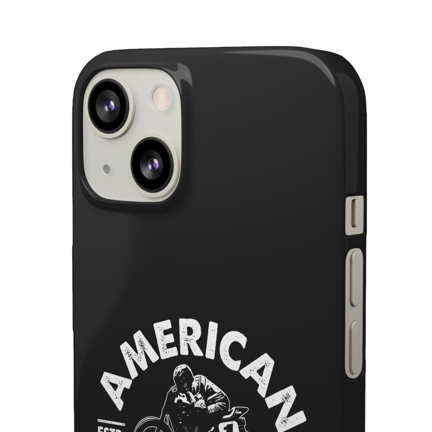 American Flat Tracker Crest Logo Black Snap Case (iPhone)