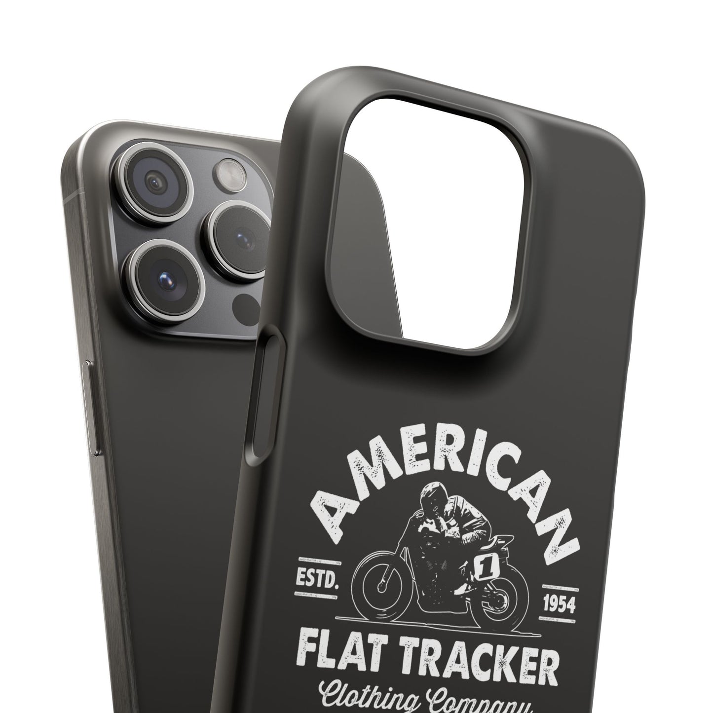 American Flat Tracker Crest Logo Black Snap Case (iPhone)