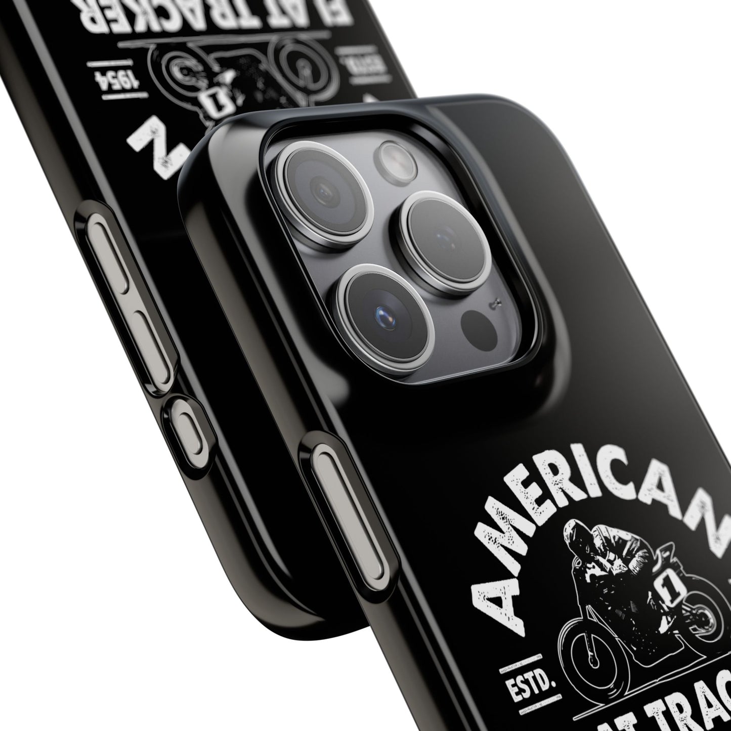 American Flat Tracker Crest Logo Black Snap Case (iPhone)