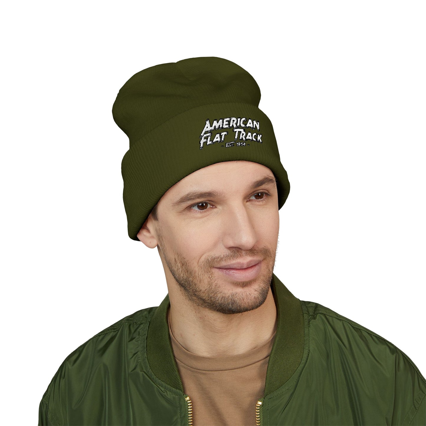 Sketchy Racer Cuffed Beanie