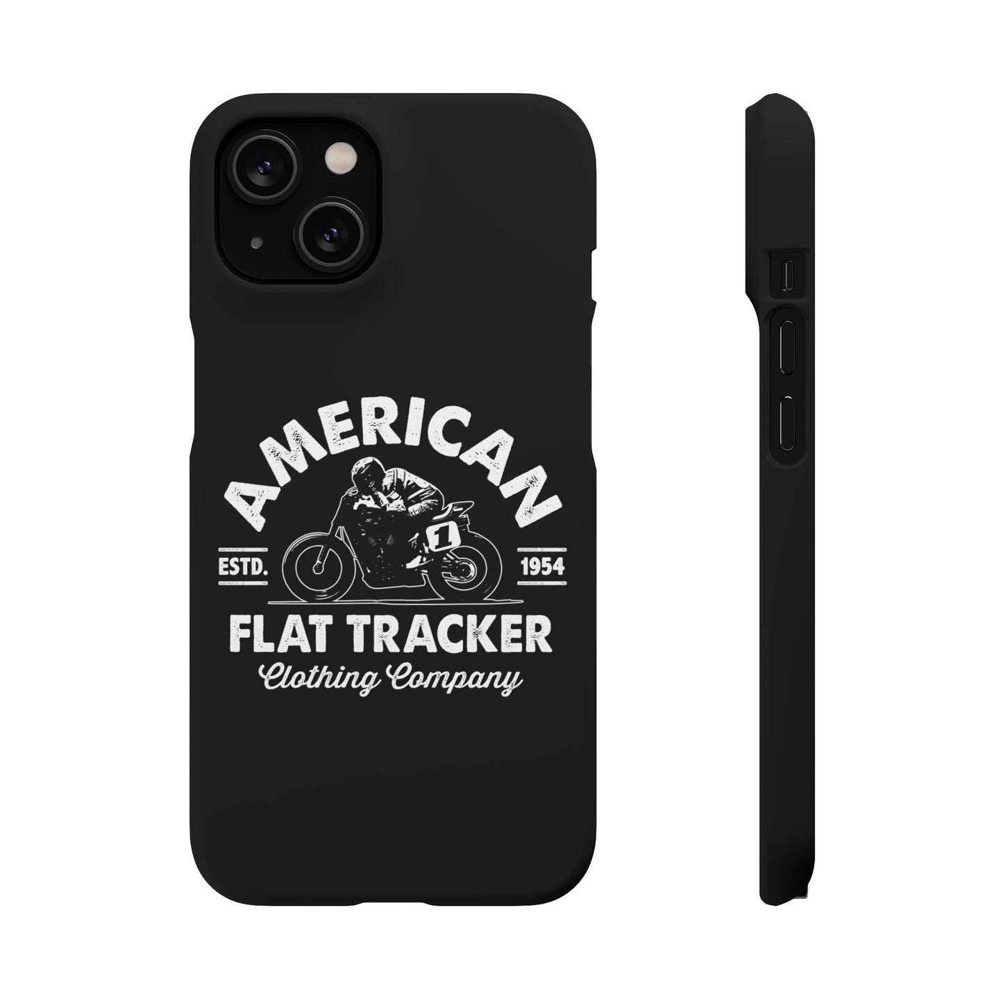 American Flat Tracker Crest Logo Black Snap Case (iPhone)