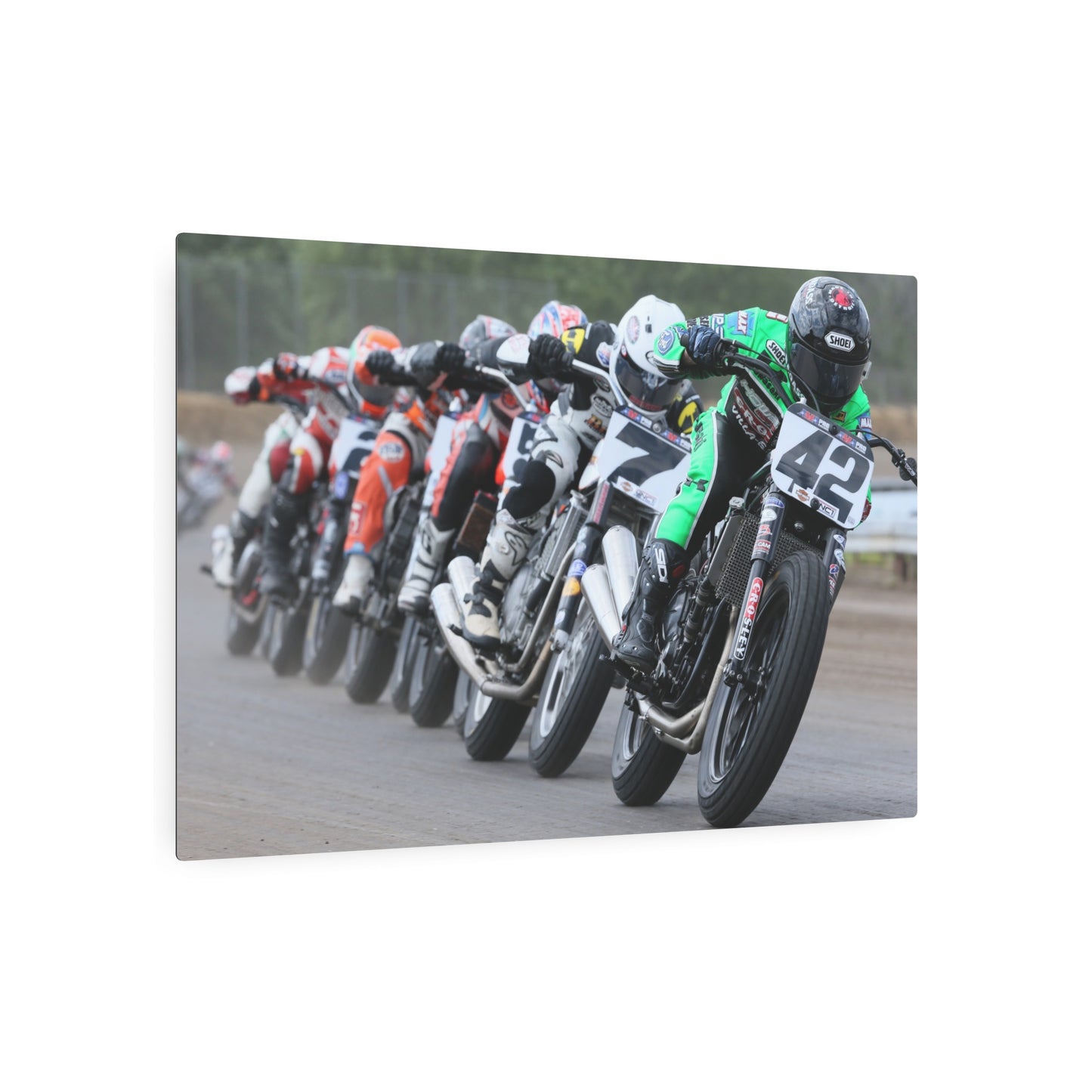 Rolling Thunder Metal Print - American Flat Track Motorcycle Art