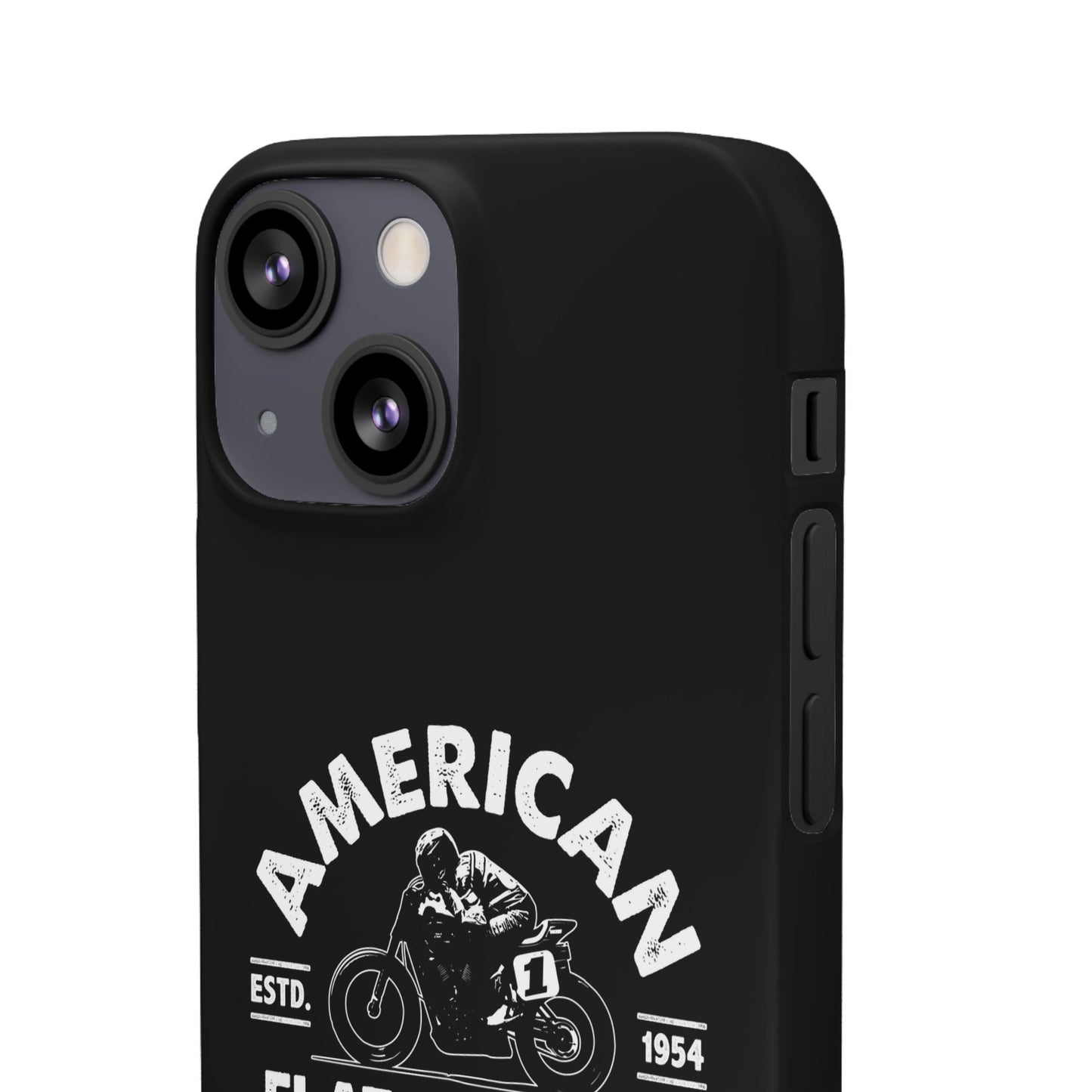 American Flat Tracker Crest Logo Black Snap Case (iPhone)