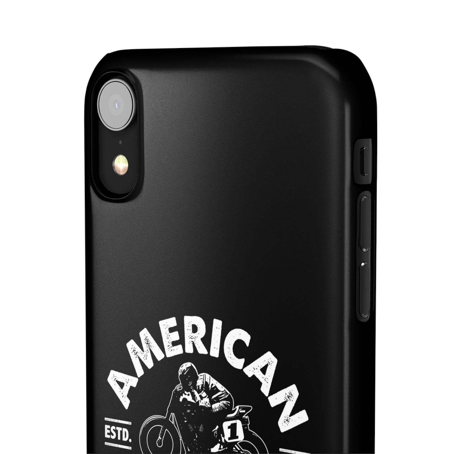 American Flat Tracker Crest Logo Black Snap Case (iPhone)