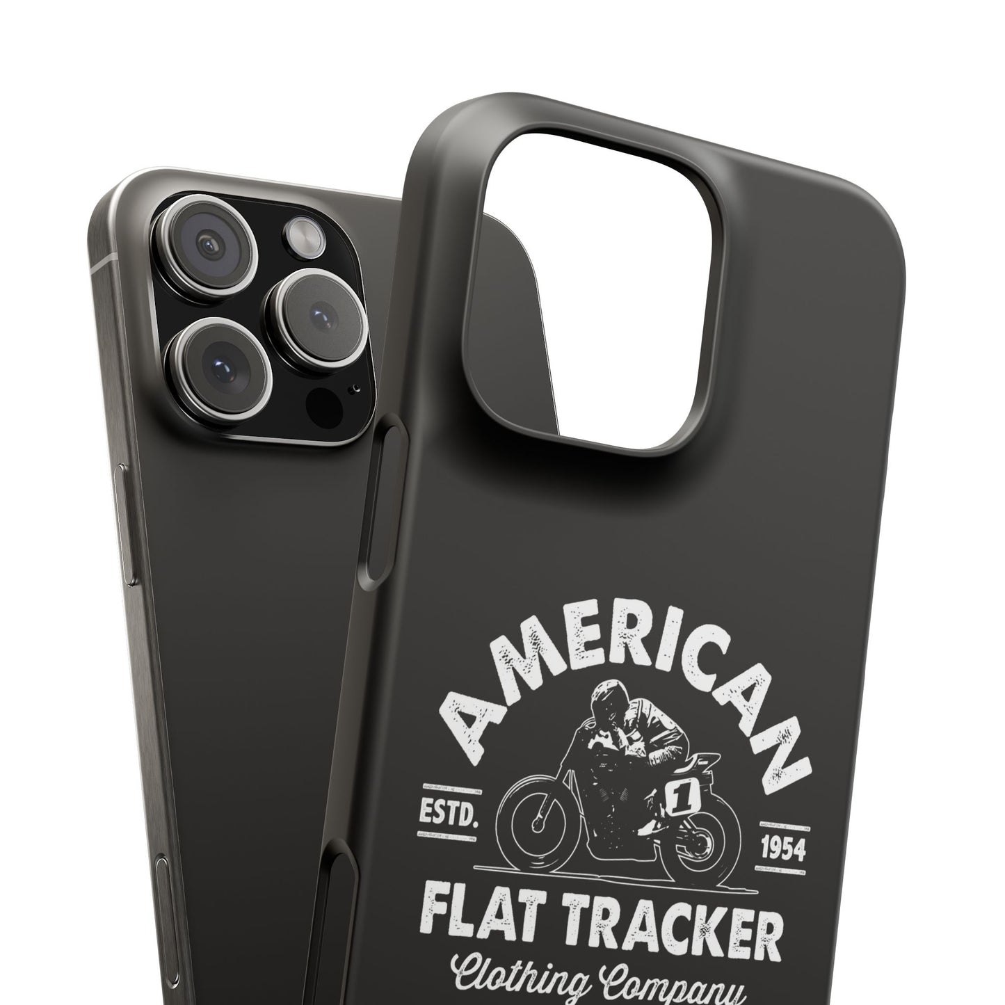 American Flat Tracker Crest Logo Black Snap Case (iPhone)