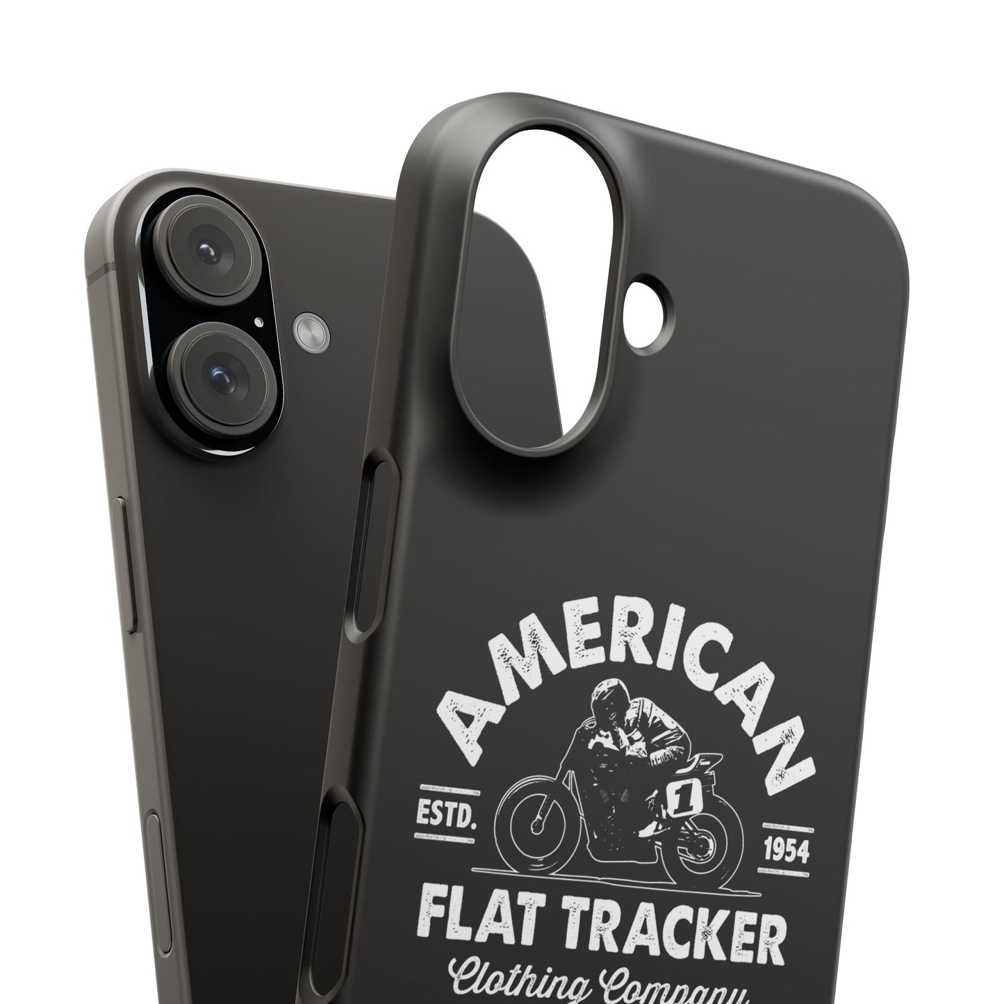 American Flat Tracker Crest Logo Black Snap Case (iPhone)