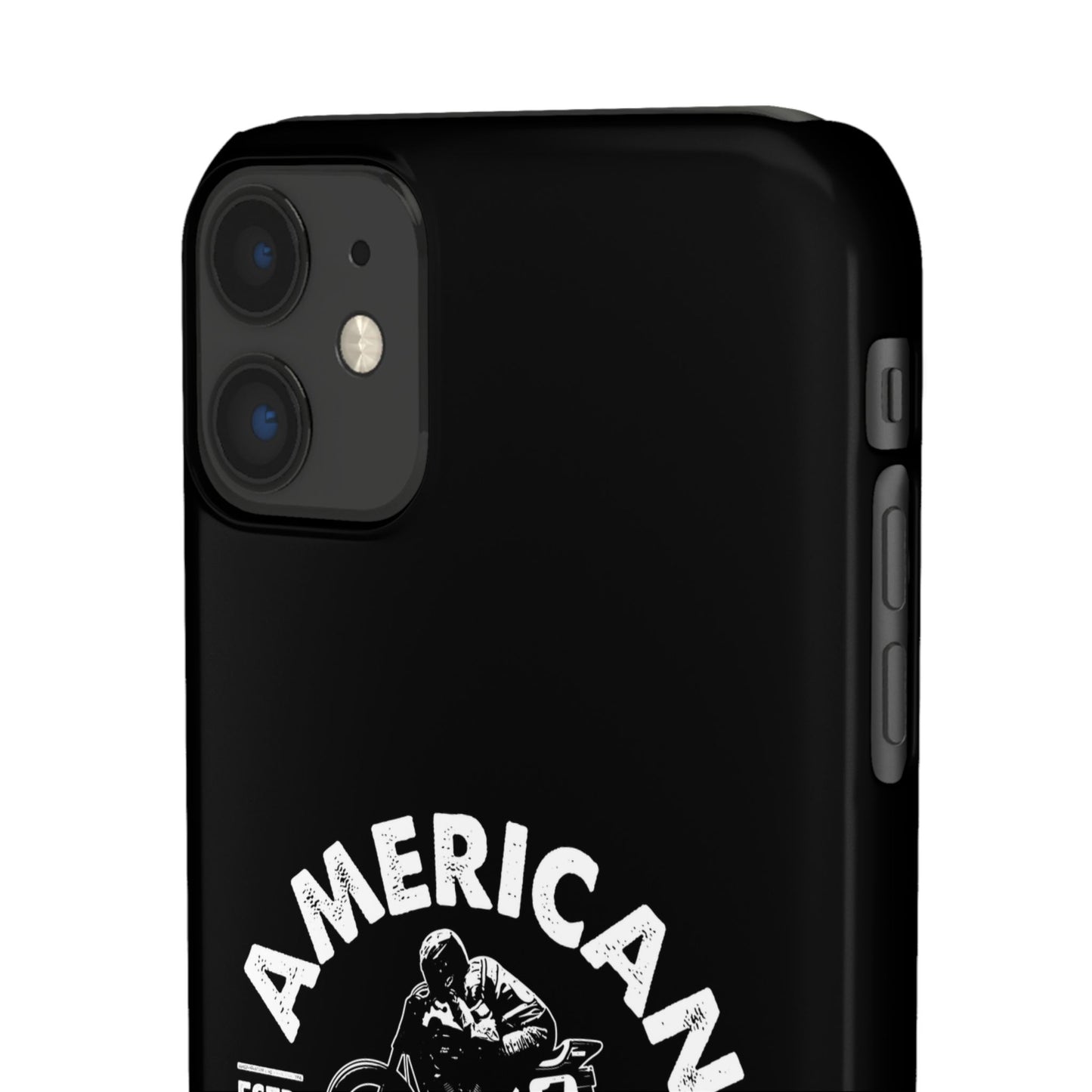 American Flat Tracker Crest Logo Black Snap Case (iPhone)