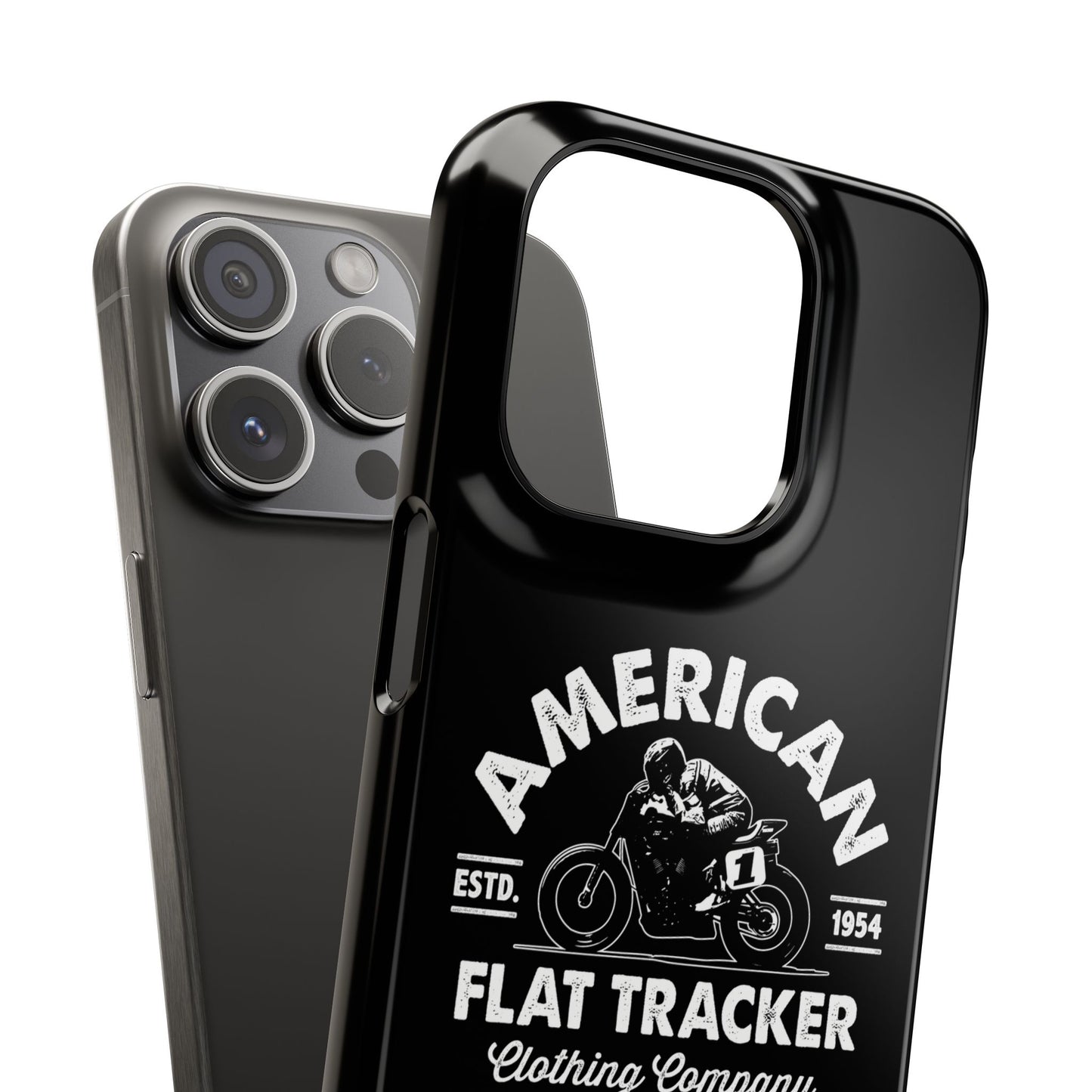 American Flat Tracker Crest Logo Black Snap Case (iPhone)