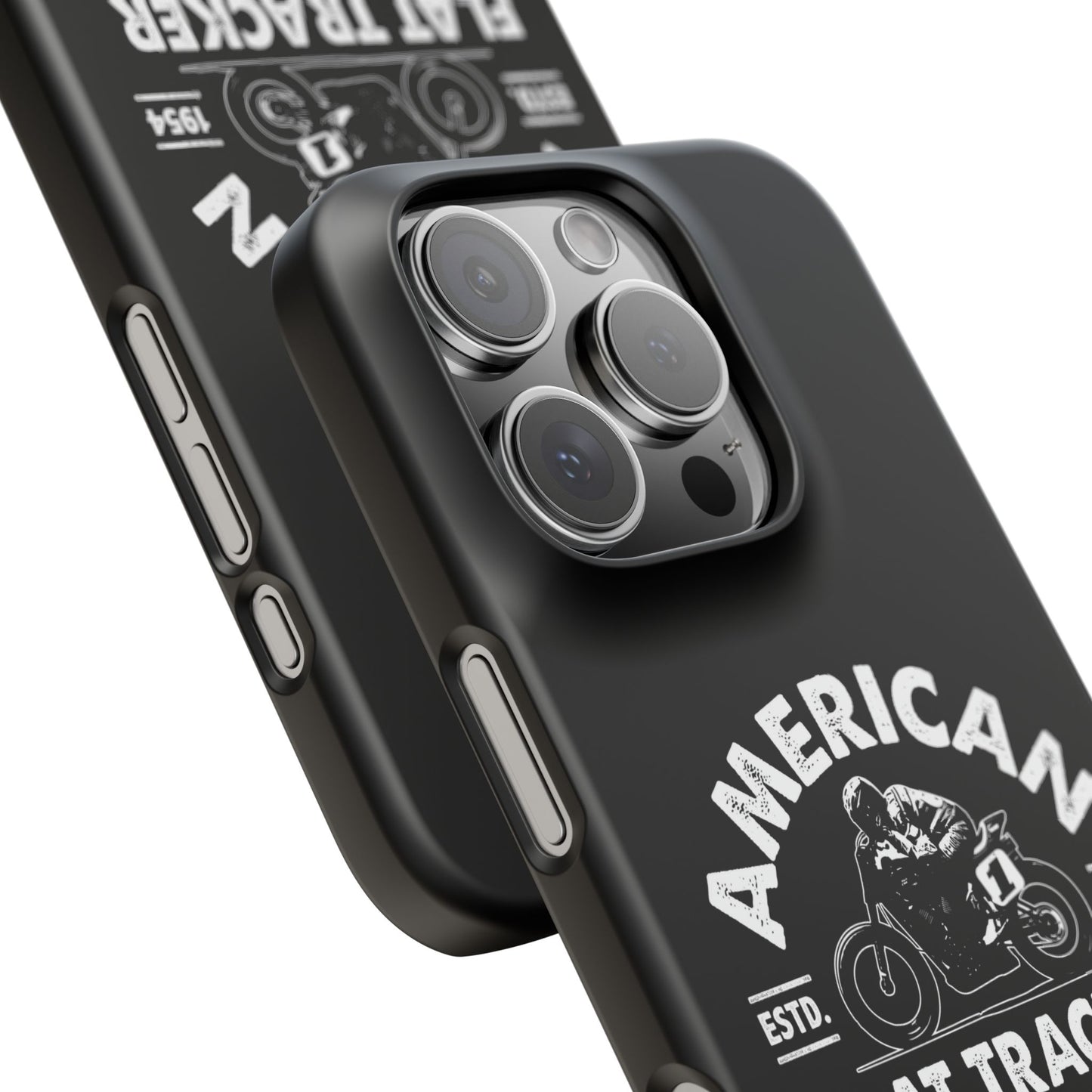 American Flat Tracker Crest Logo Black Snap Case (iPhone)