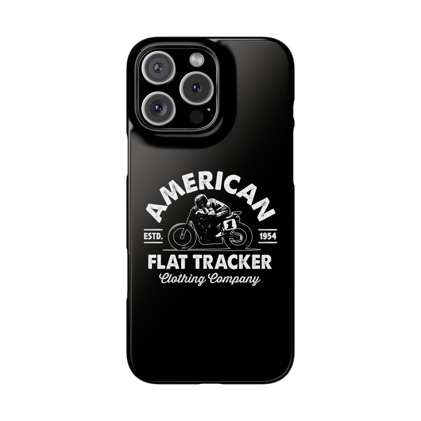 American Flat Tracker Crest Logo Black Snap Case (iPhone)